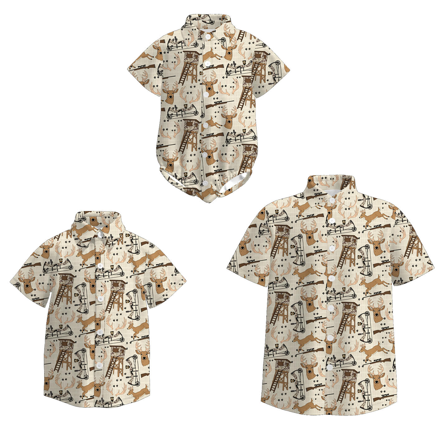 （Pre Order）Family Fall Hunting Print Shirt&Romper