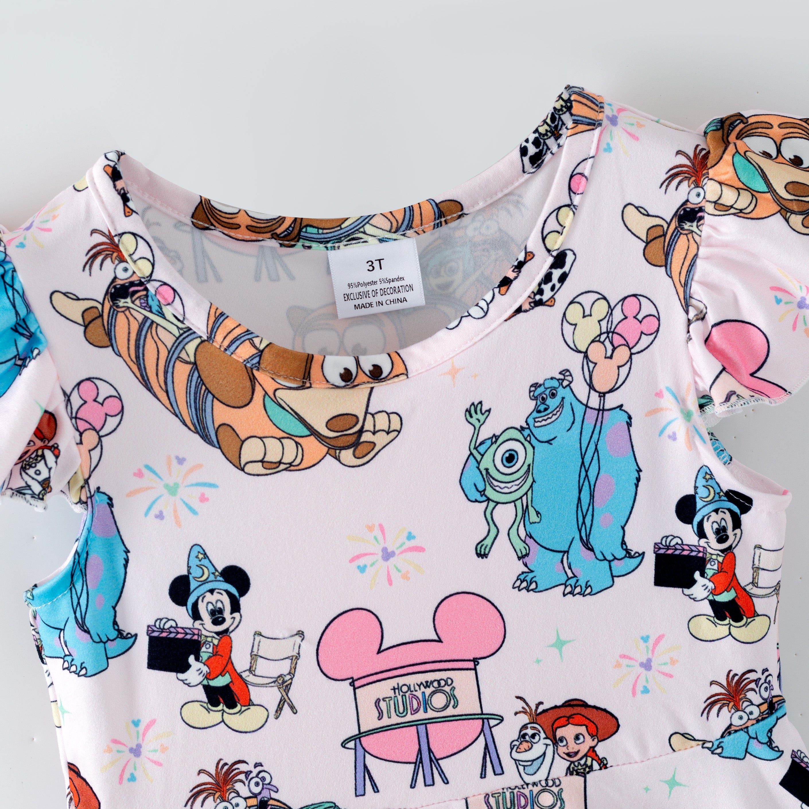 （Pre Order,Prepack Zone）Girls Spring&Summer Cartoon Print Dress（Mix Size）