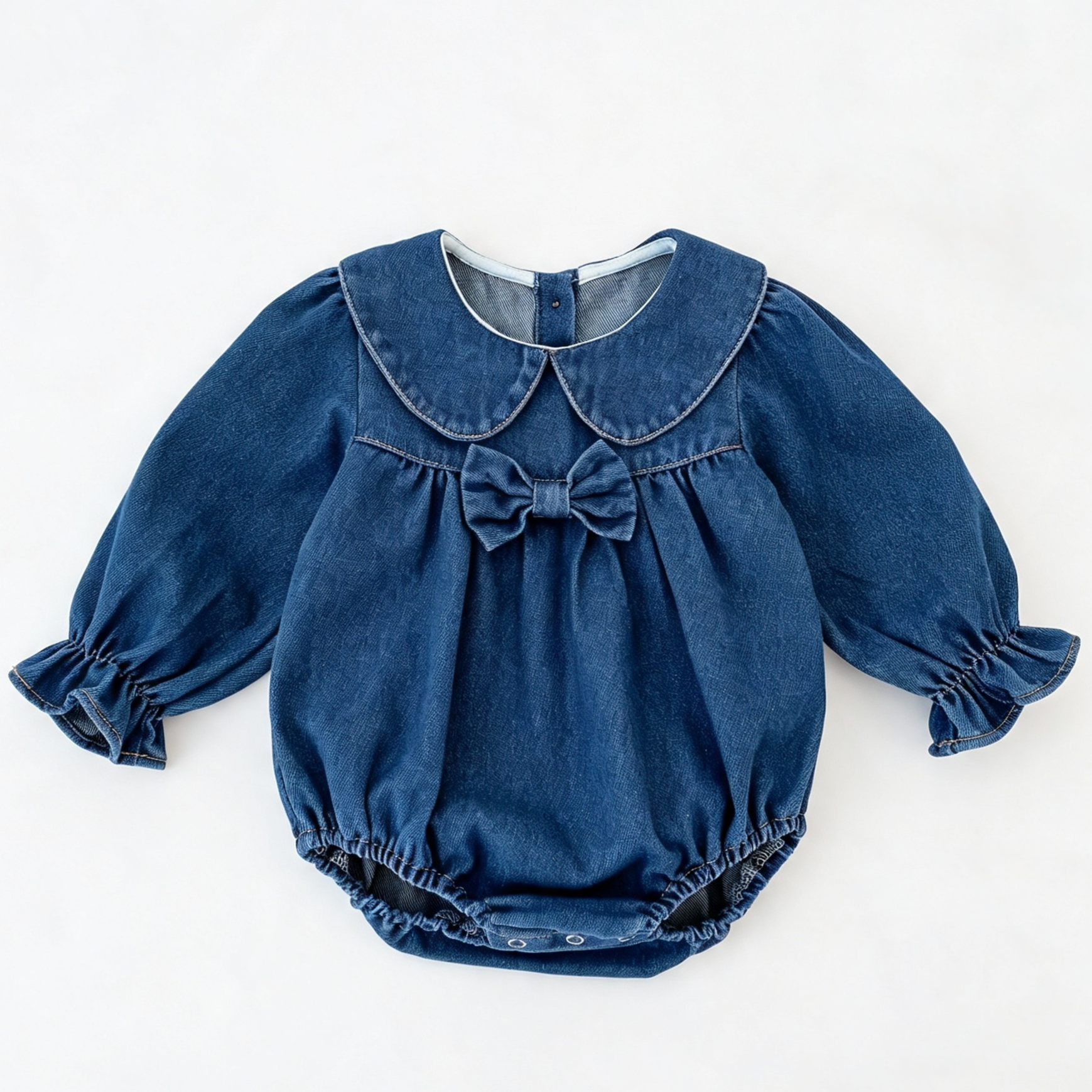 （Pre Order 2 Weeks）Toddler Girls Fall Denim Romper