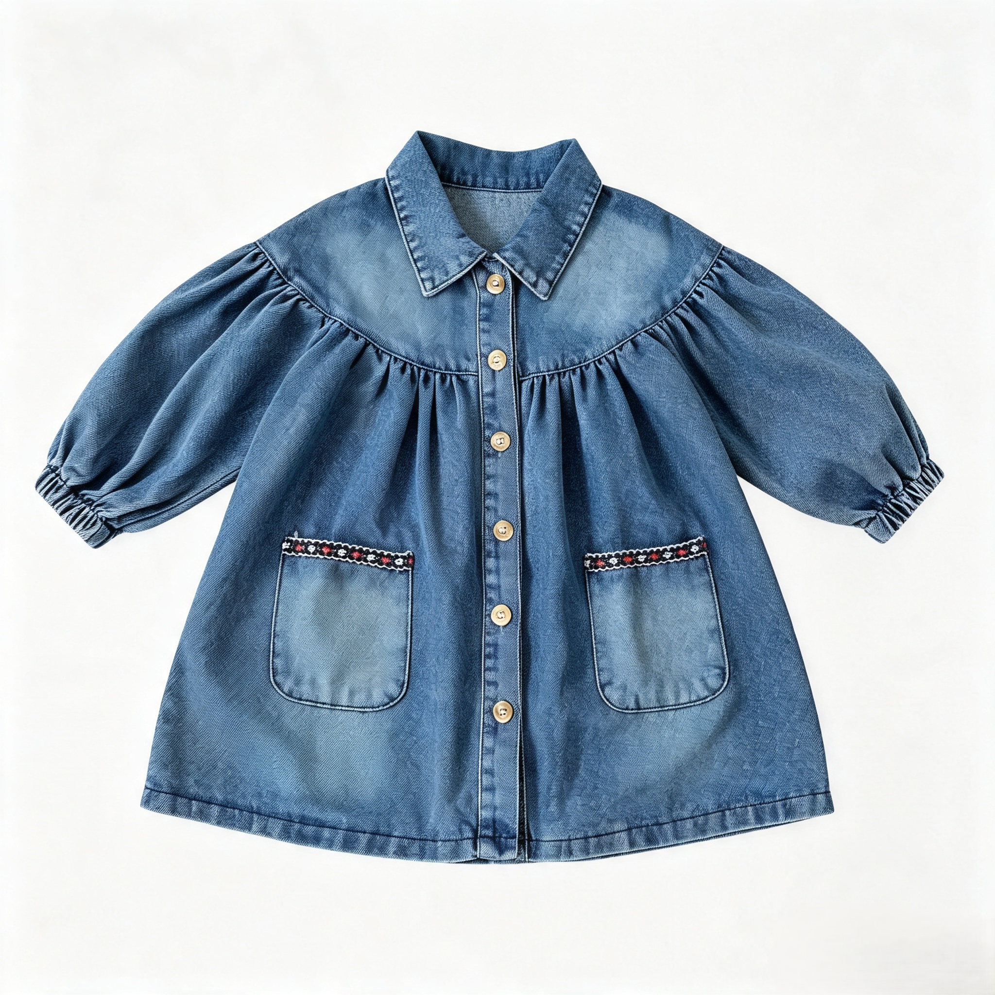 （Pre Order 2 Weeks）Girls Fall Denim Dress