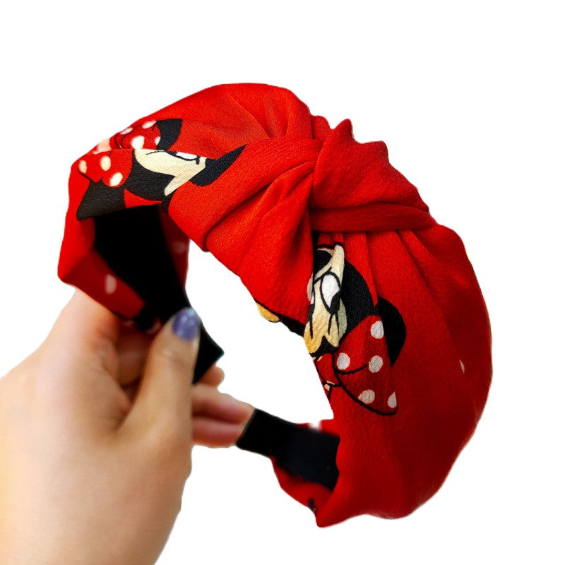 （Pre Order）Girls Cute Cartoon Print Knotted Headband