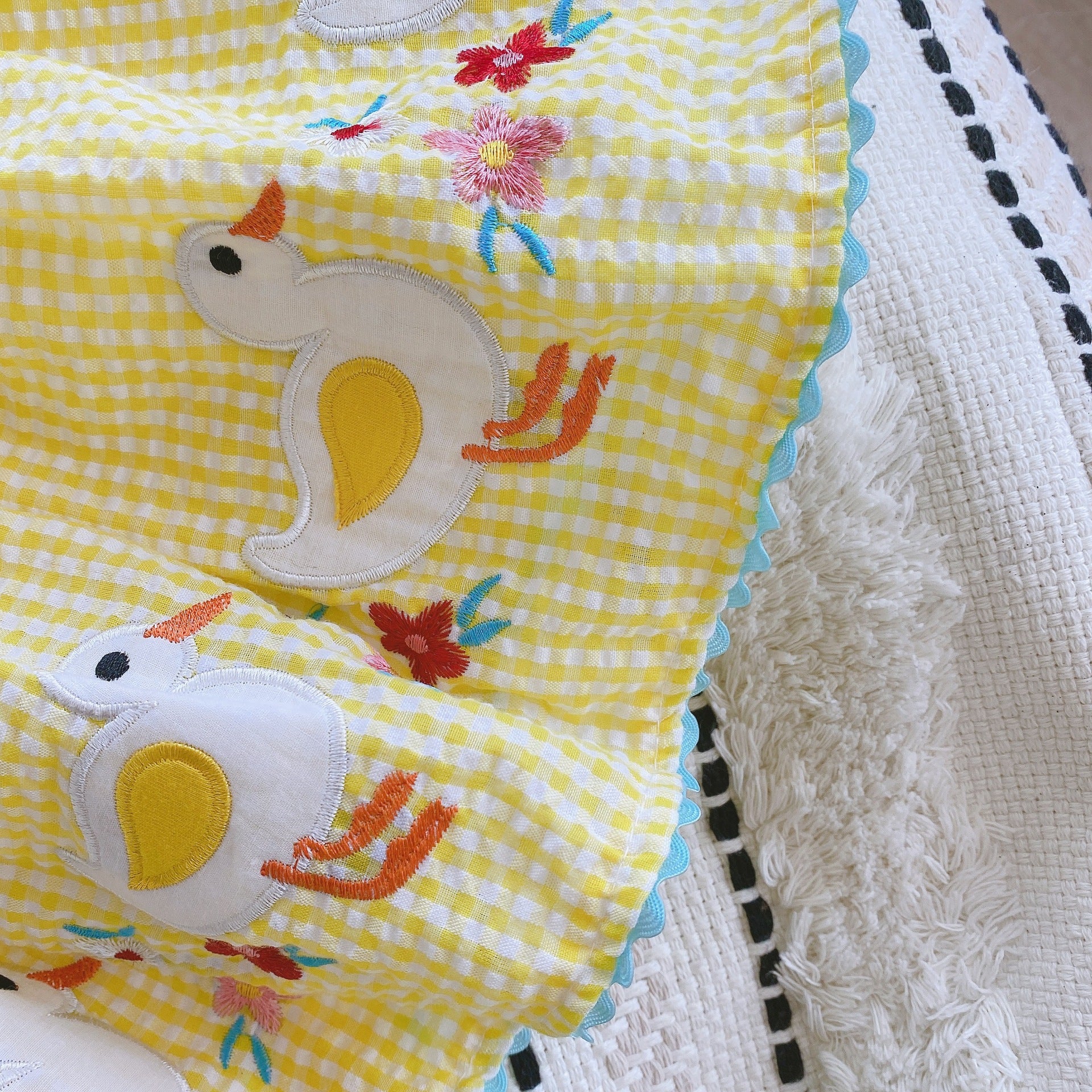 （In Production）Girls Spring&Summer Goose Applique Cotton Dress