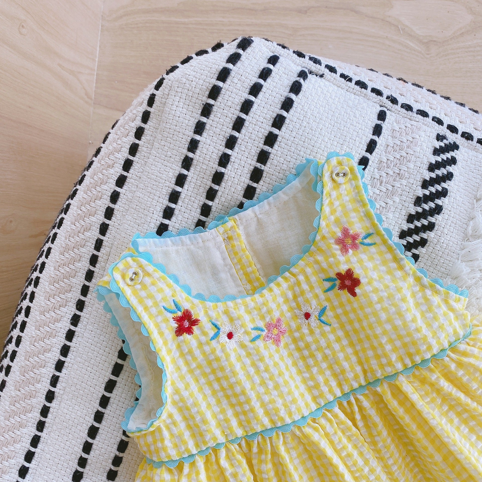 （In Production）Girls Spring&Summer Goose Applique Cotton Dress