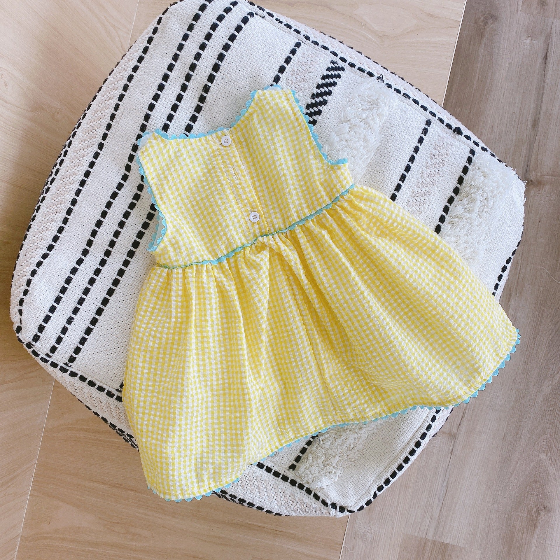 （In Production）Girls Spring&Summer Goose Applique Cotton Dress