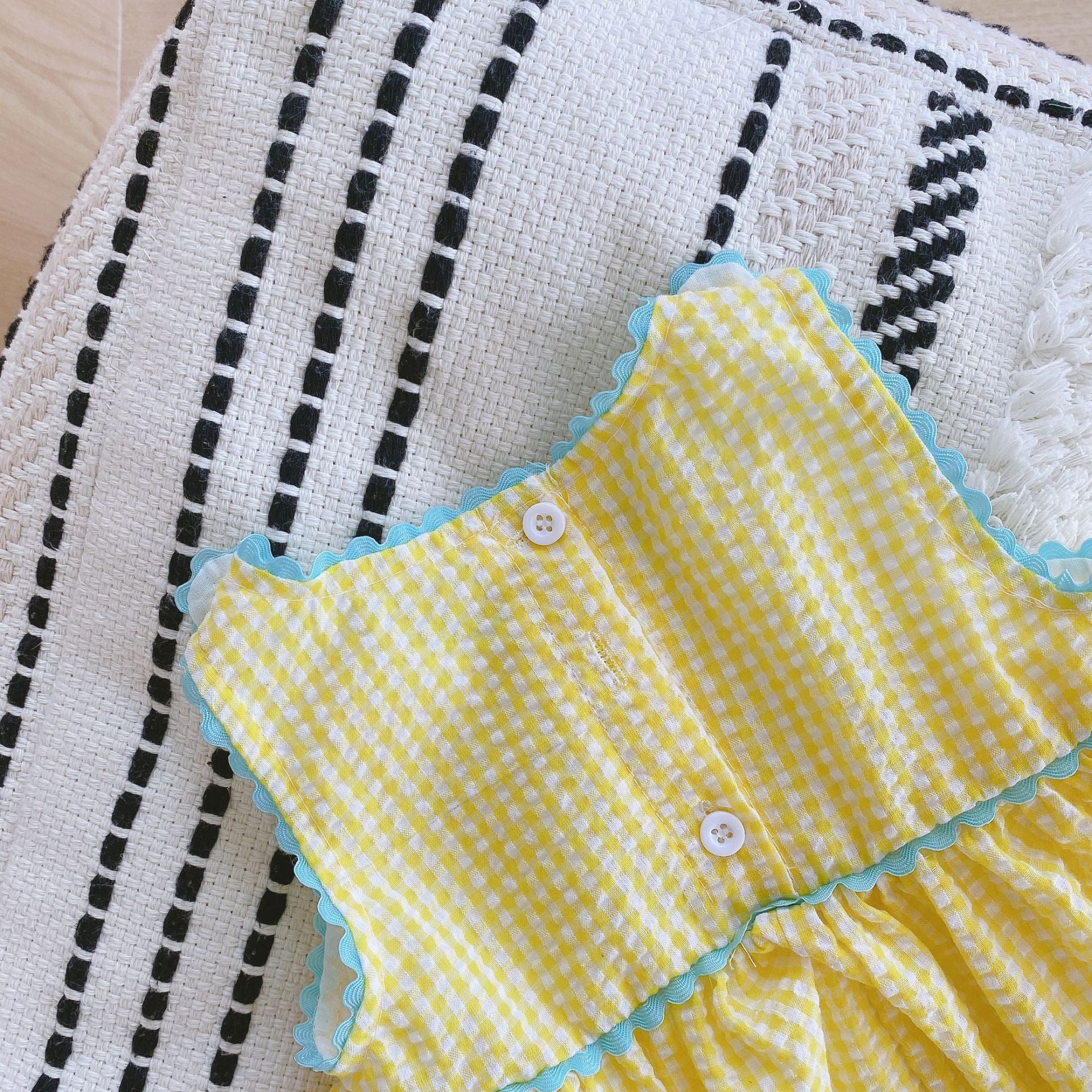 （In Production）Girls Spring&Summer Goose Applique Cotton Dress