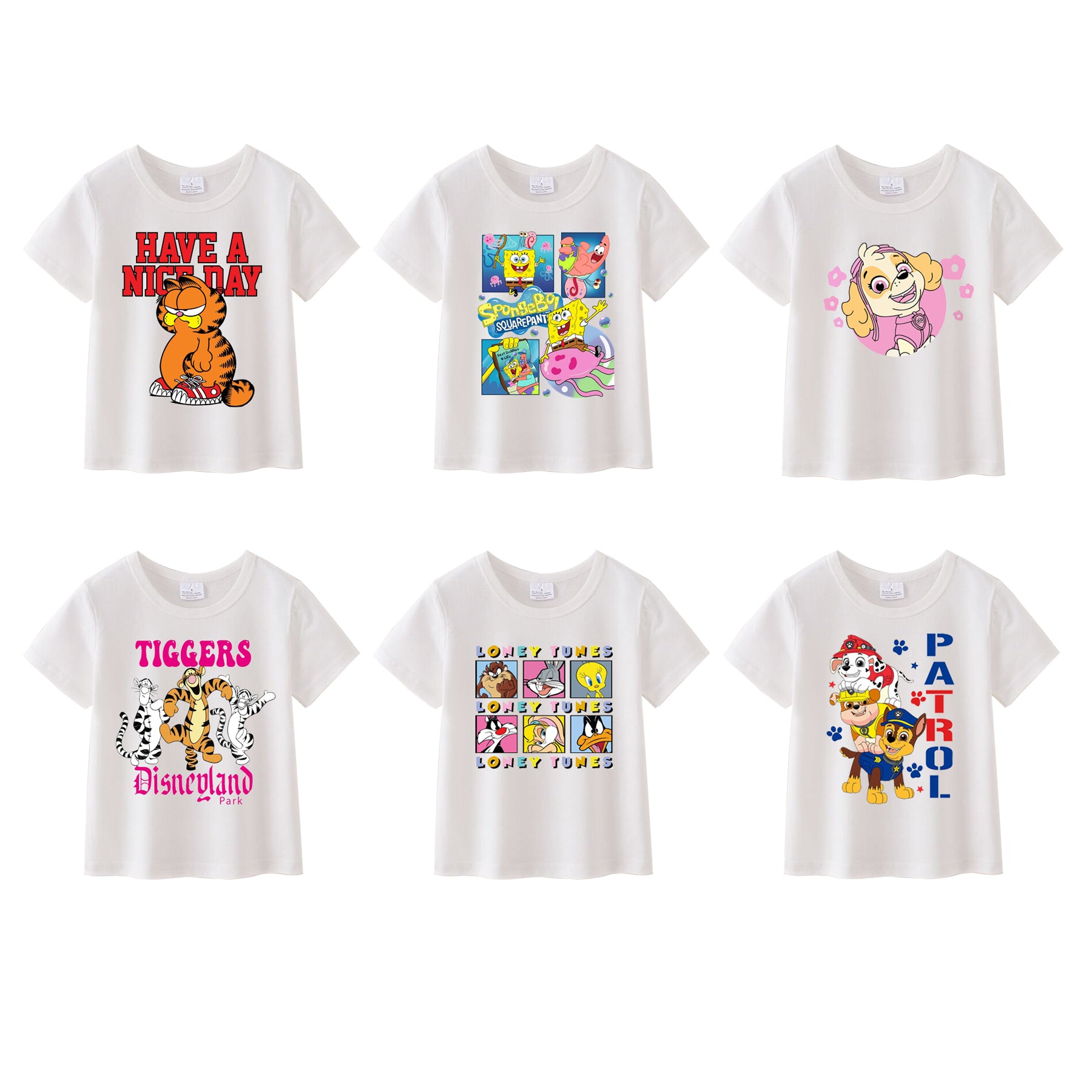 （Pre Order）Girls Spring and Summer Cartoon Print Top