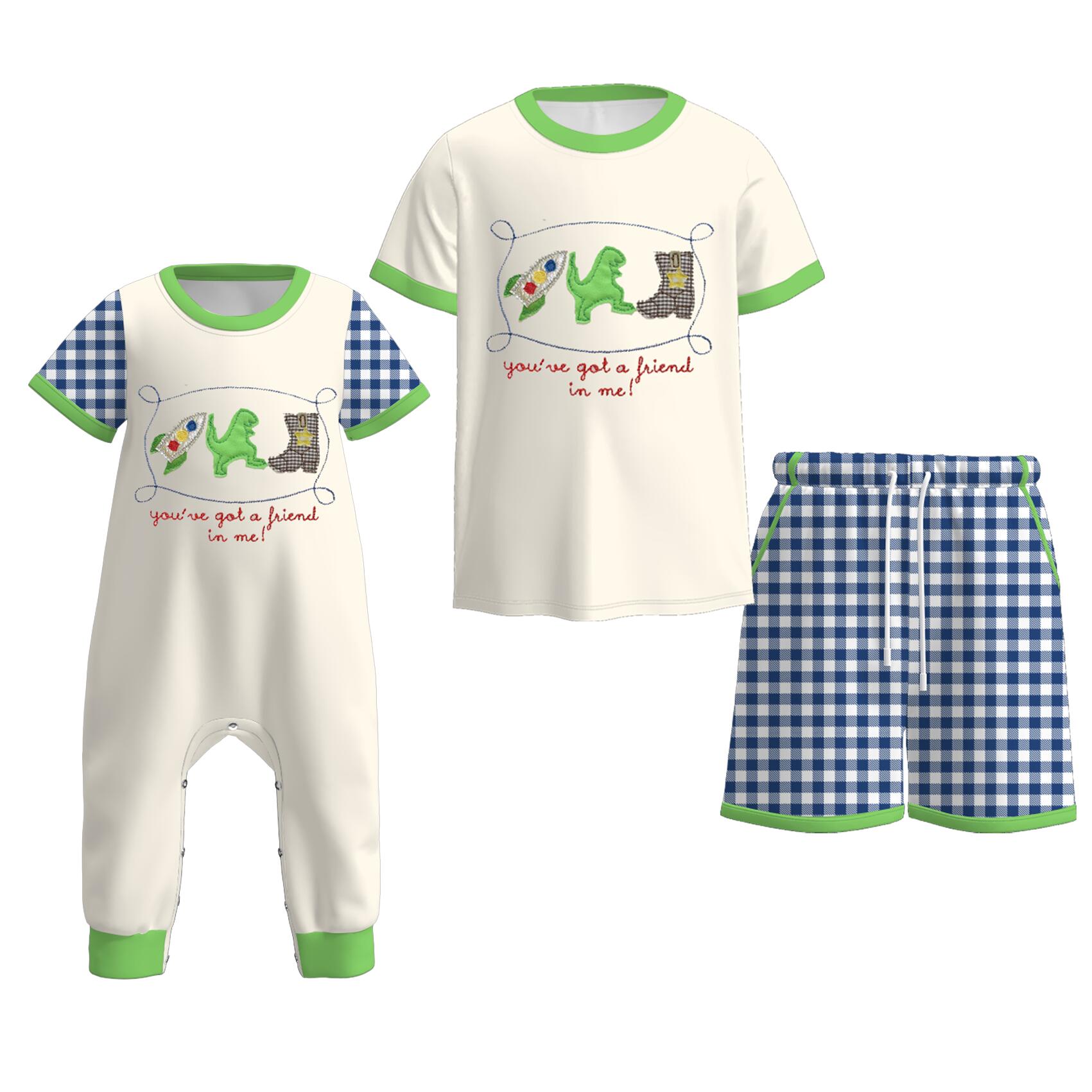 （Pre Order）Boys Spring&Summer Applique Outfit Set&Romper