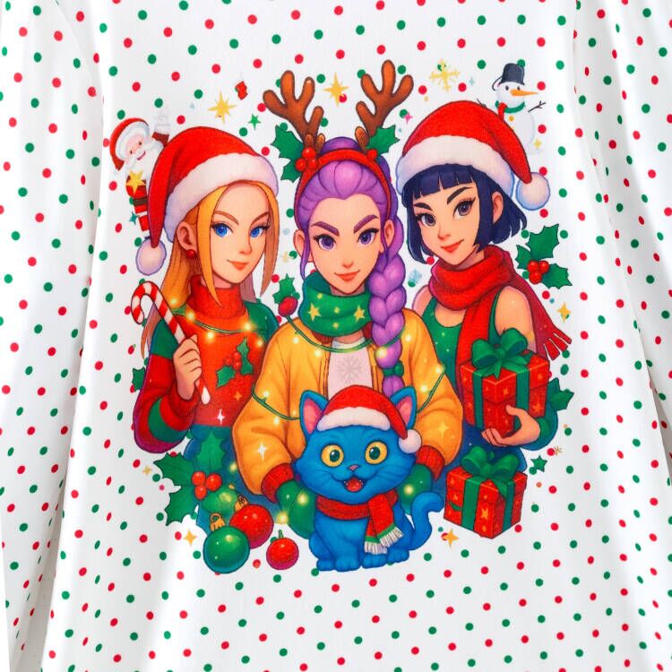 （Pre Order,Prepack Zone）Girls Movie Character Print Pajamas Dress（Mix Size）