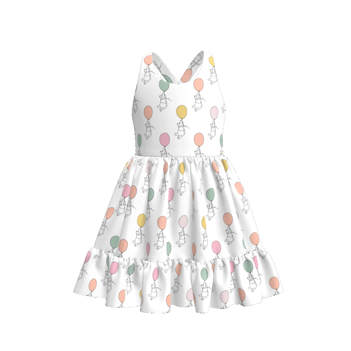 （Pre Order）Girls Spring and Summer Cartoon Print Dress