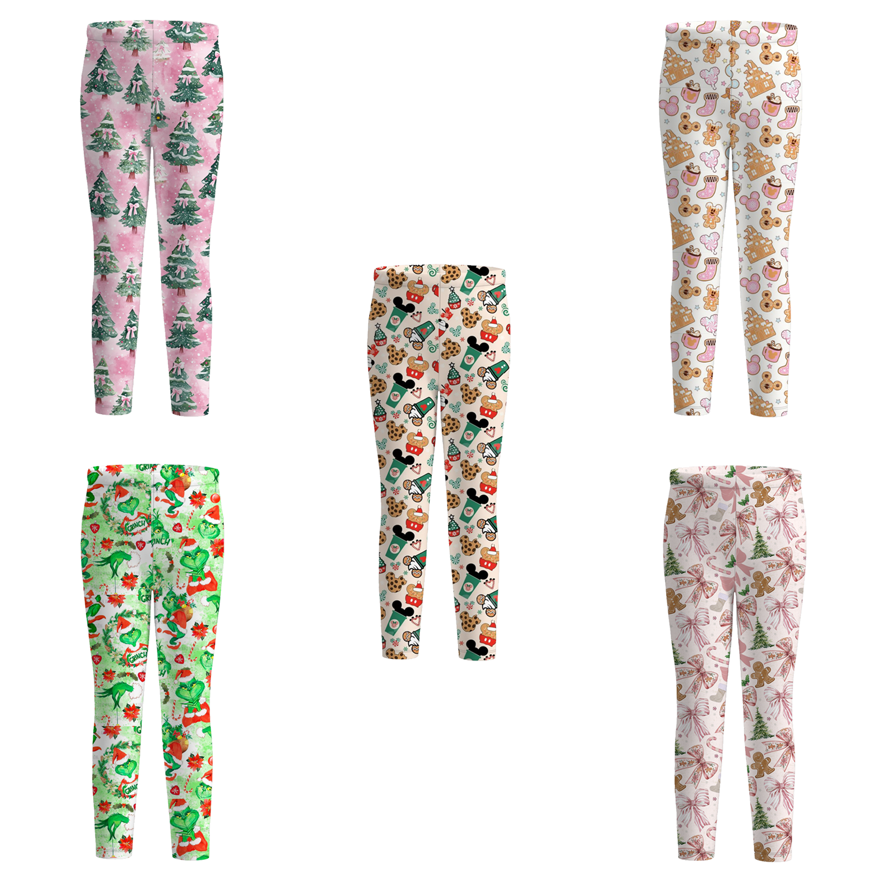 （Pre Order）Girls Christmas Print Pants