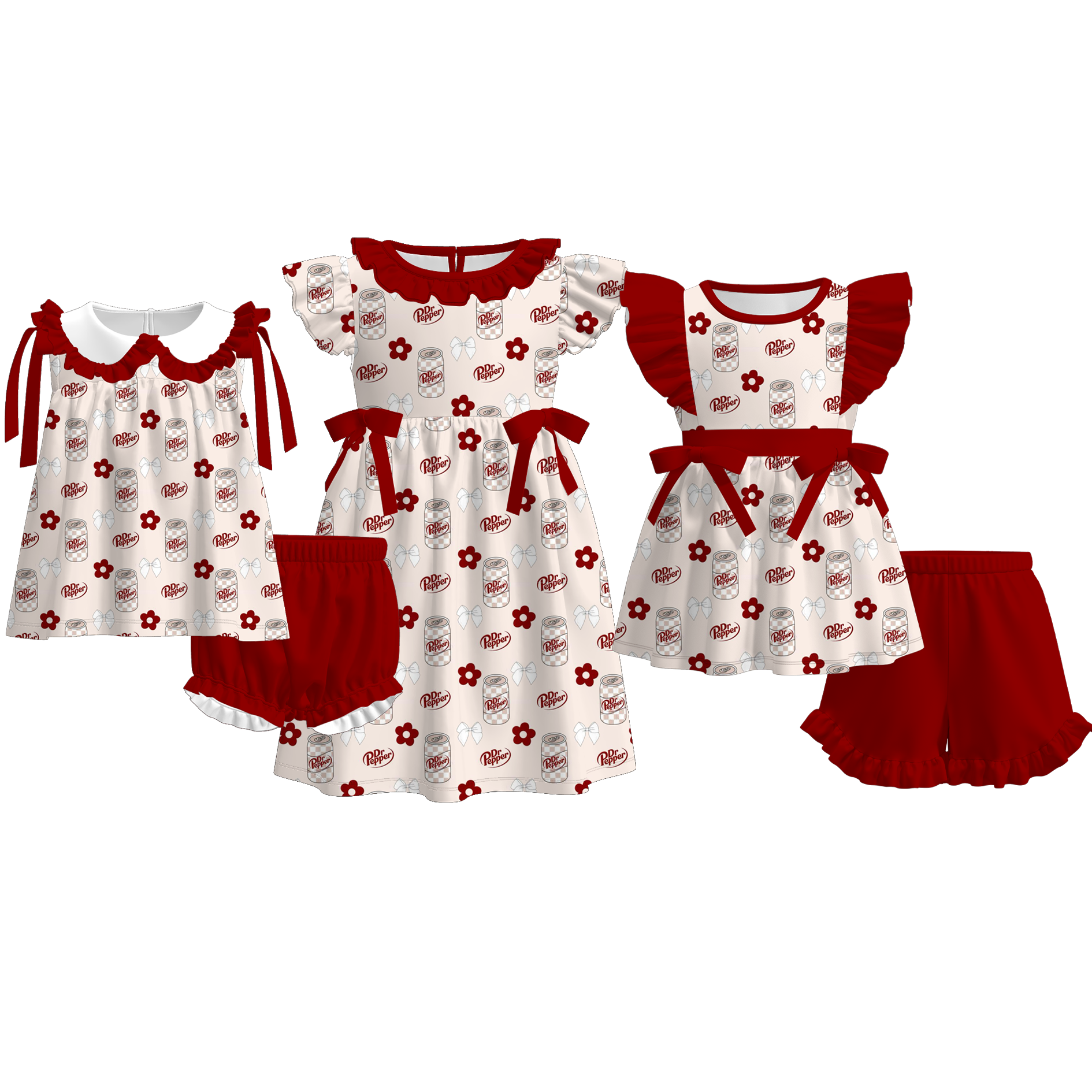 （Pre Order+Prepack Zone）Sisters Beverage Print Dress,Set&Romper