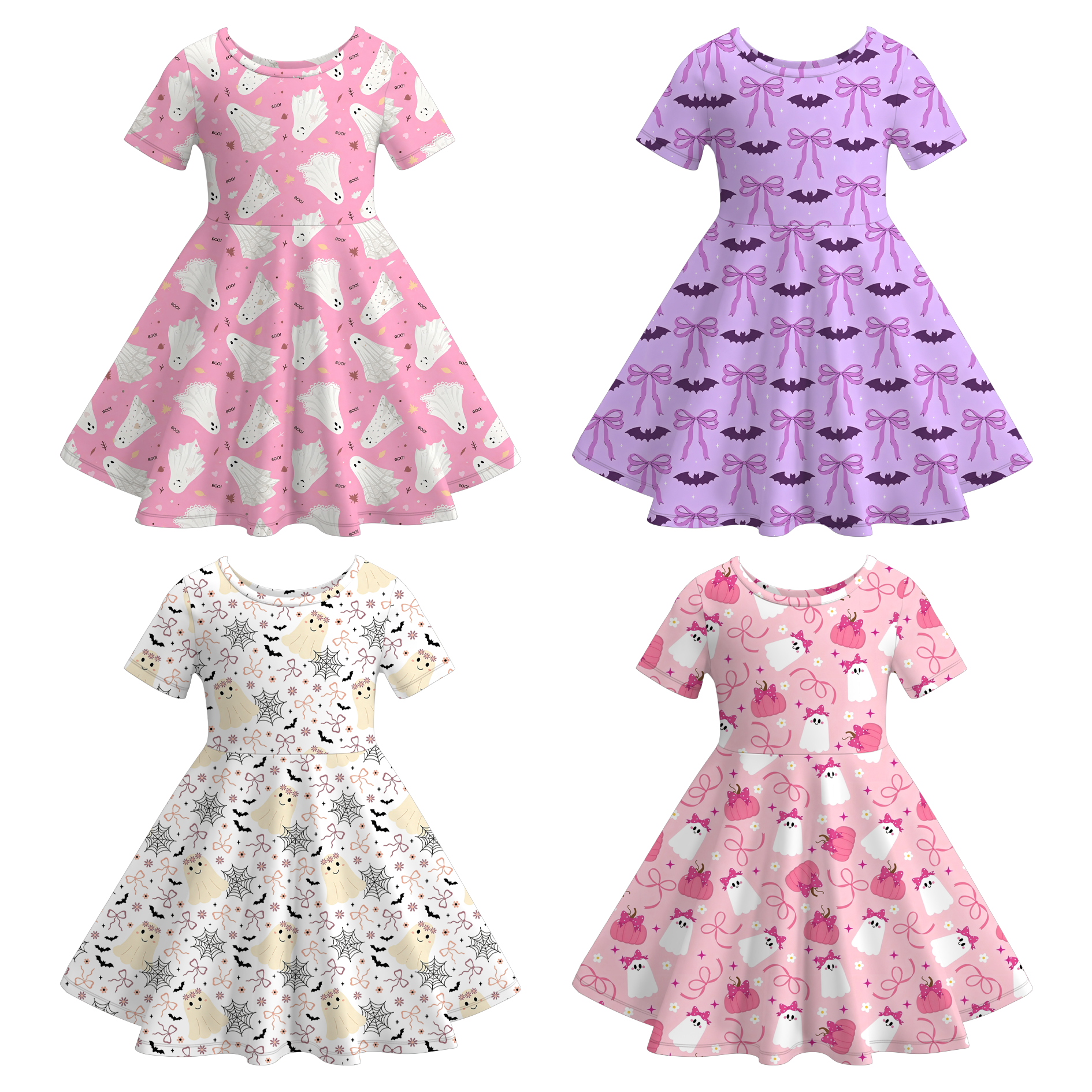 （Pre Order）Girls Halloween Print Dress