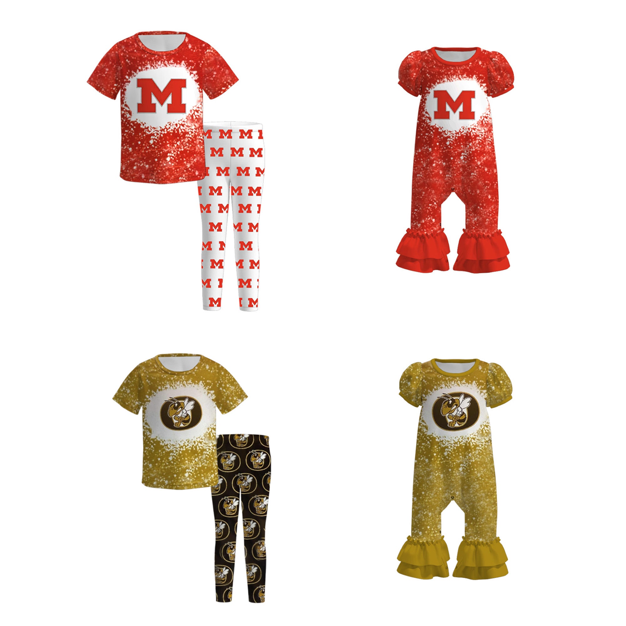 （Pre Order）Family Football Team Print Outfit Set&Romper