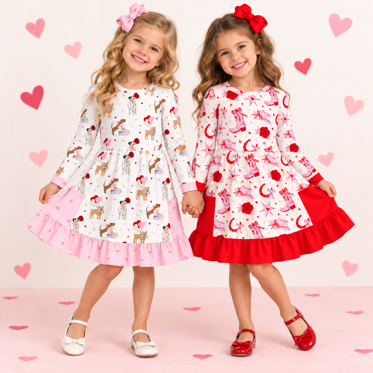 （Weekly Pre-Order）Girls Valentine's Day Print Dress（Ends 11.8）