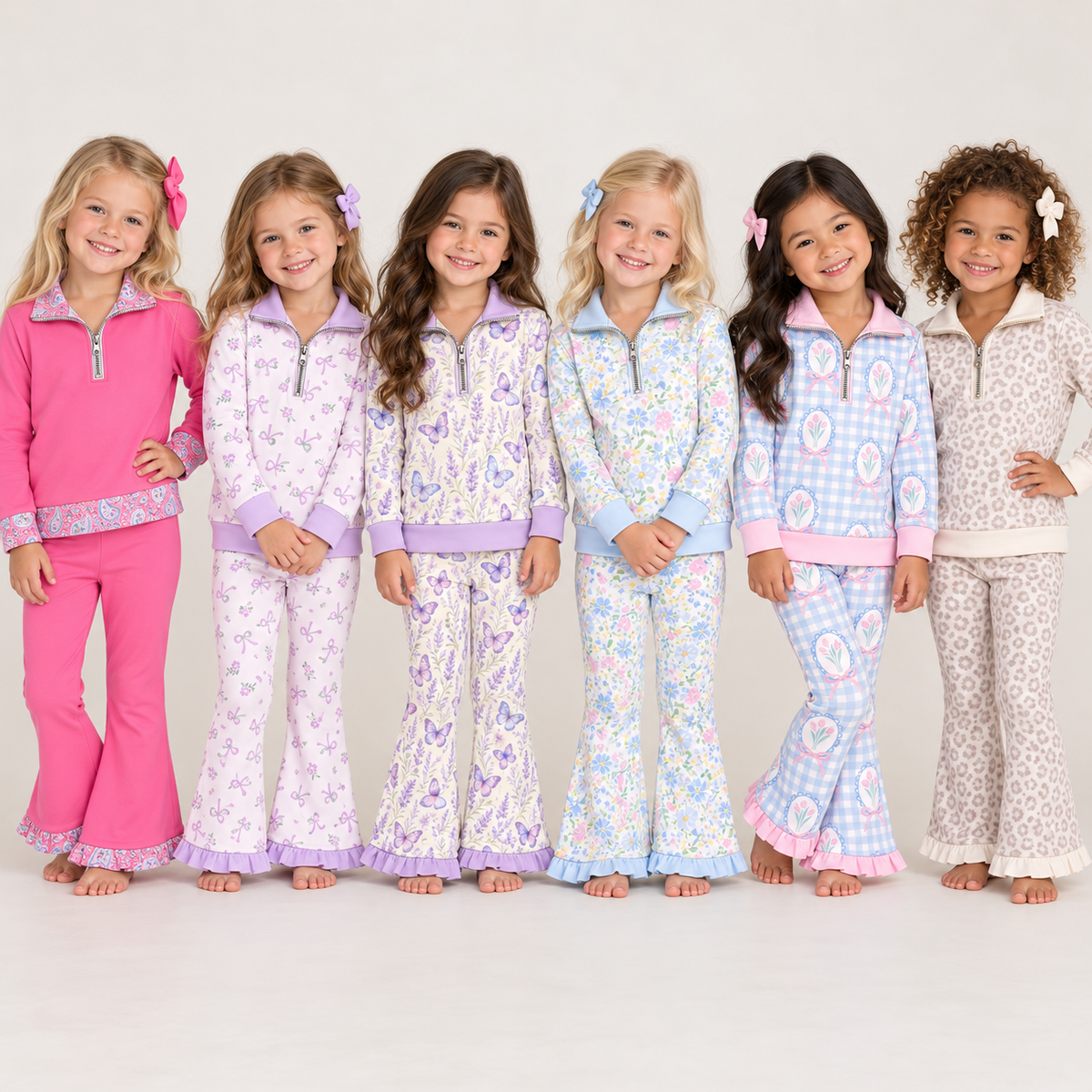 （Weekly Pre-Order）Girls Spring&Summer Print Zipper Outfit Set（Ends 11.8）