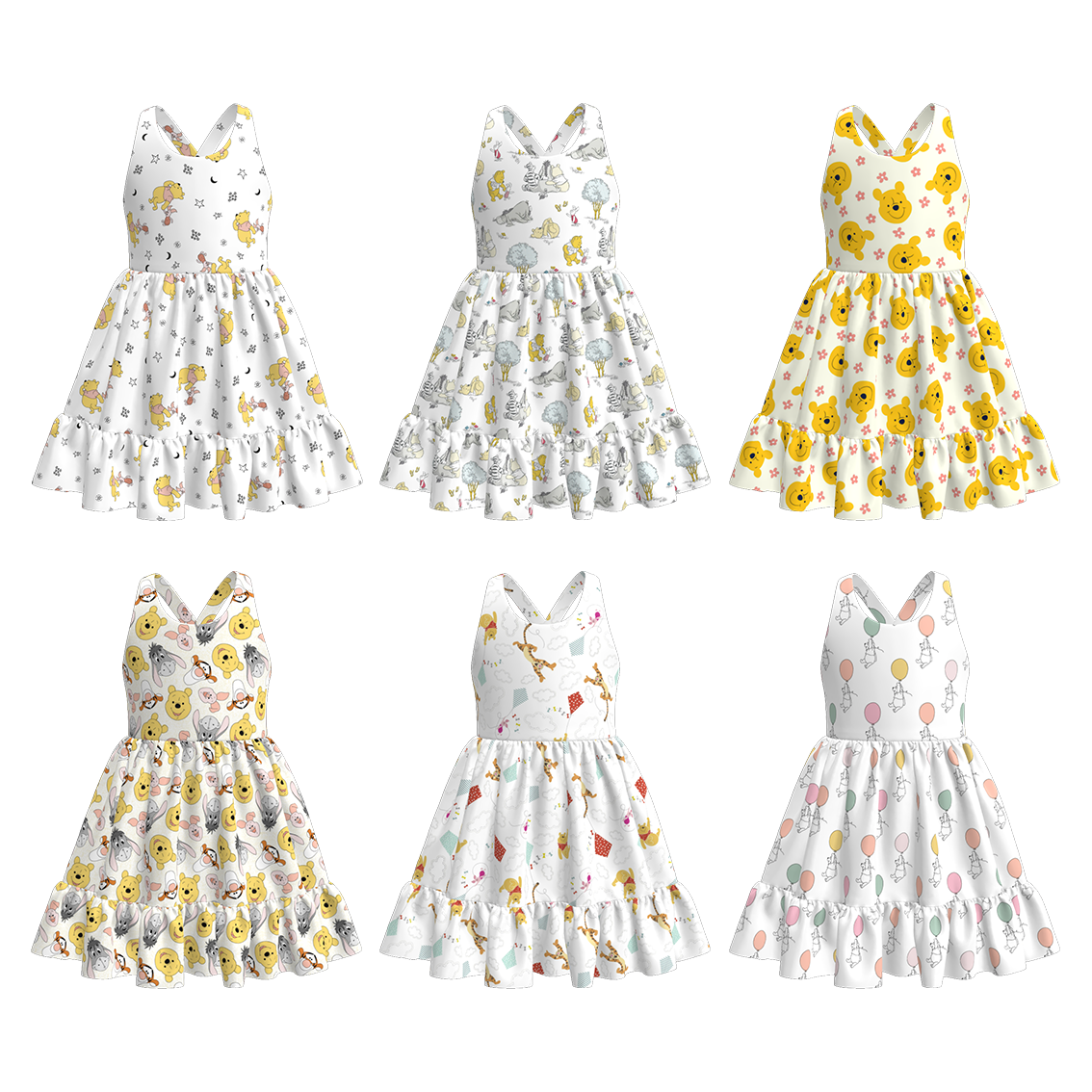 （Pre Order）Girls Spring and Summer Cartoon Print Dress