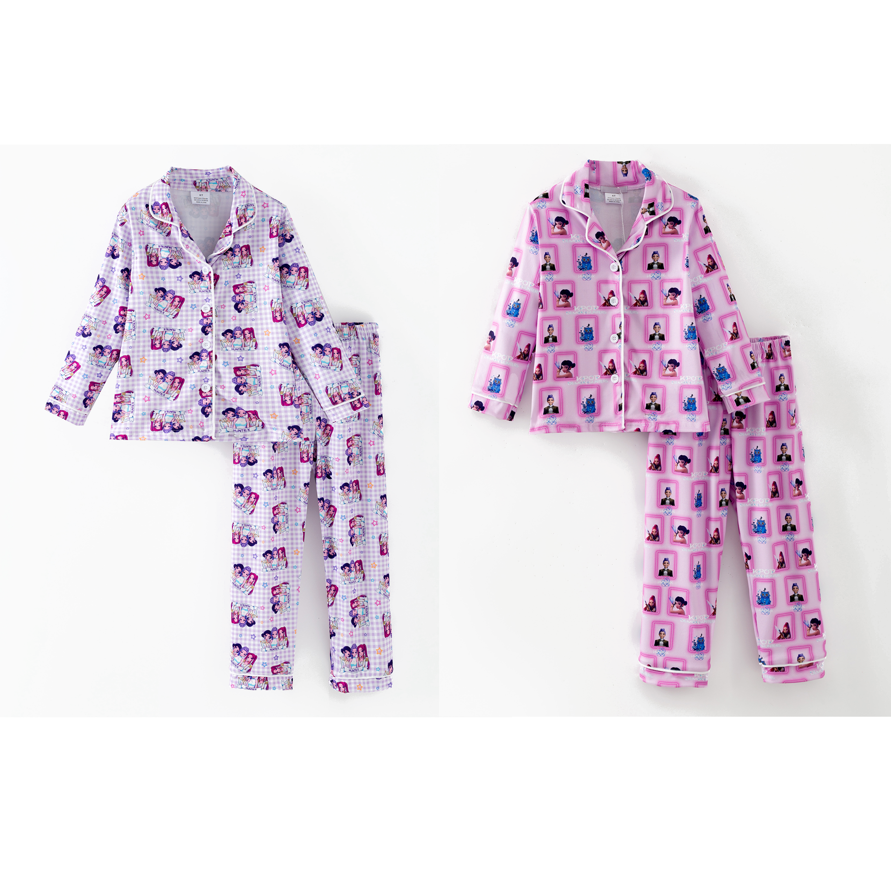 （Pre Order,Prepack Zone）Girls Movie Character Print Pajamas（Mix Size）