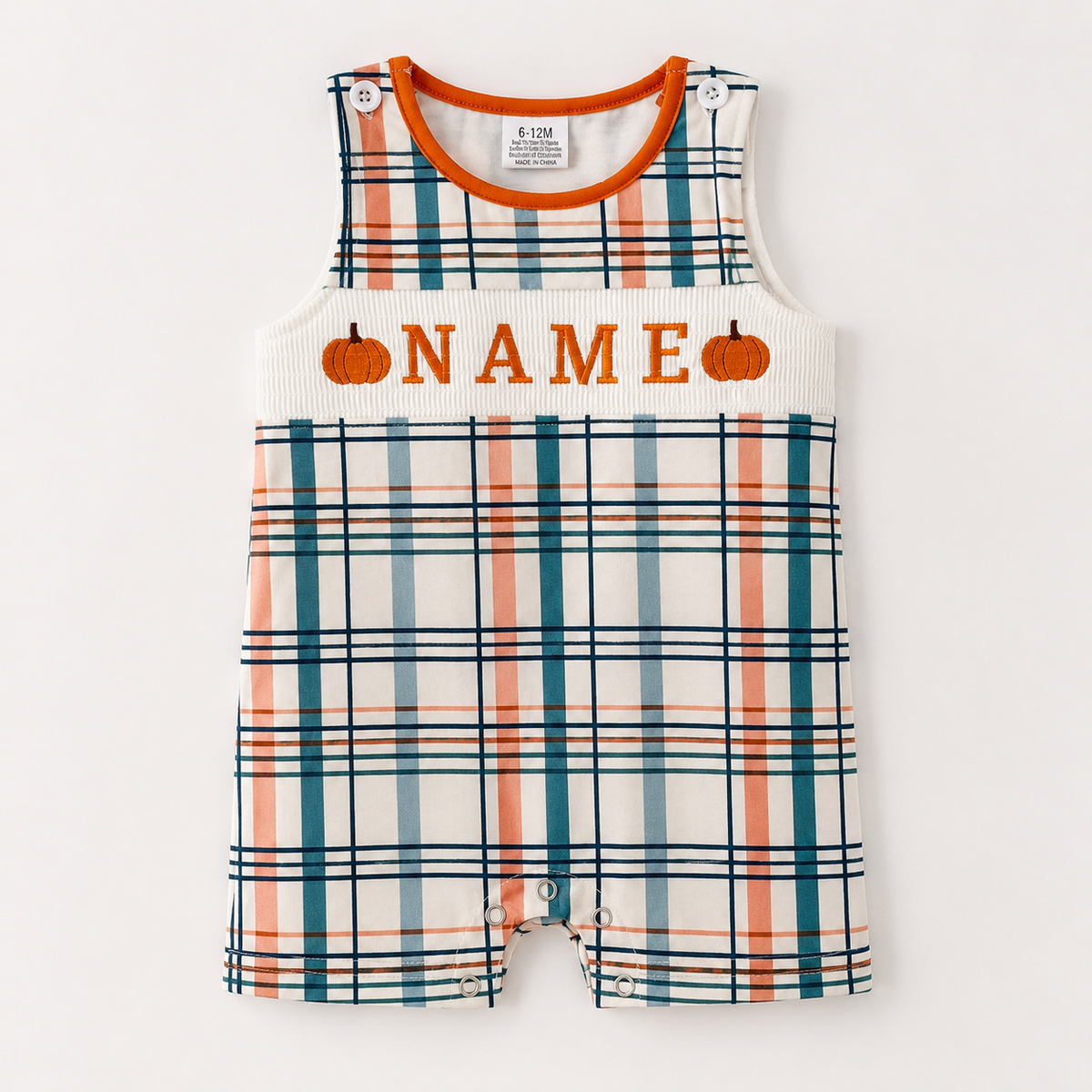 （Pre Order）Siblings Pumpkin Embroidery Smocked Set&Romper