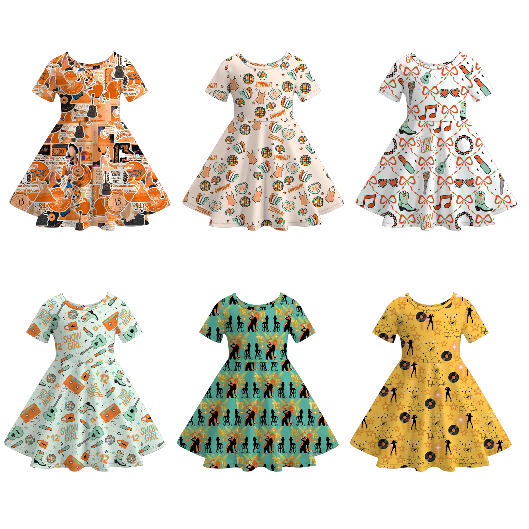 （Pre Order）Girls TS Showgirl Life Print Twirl Dress
