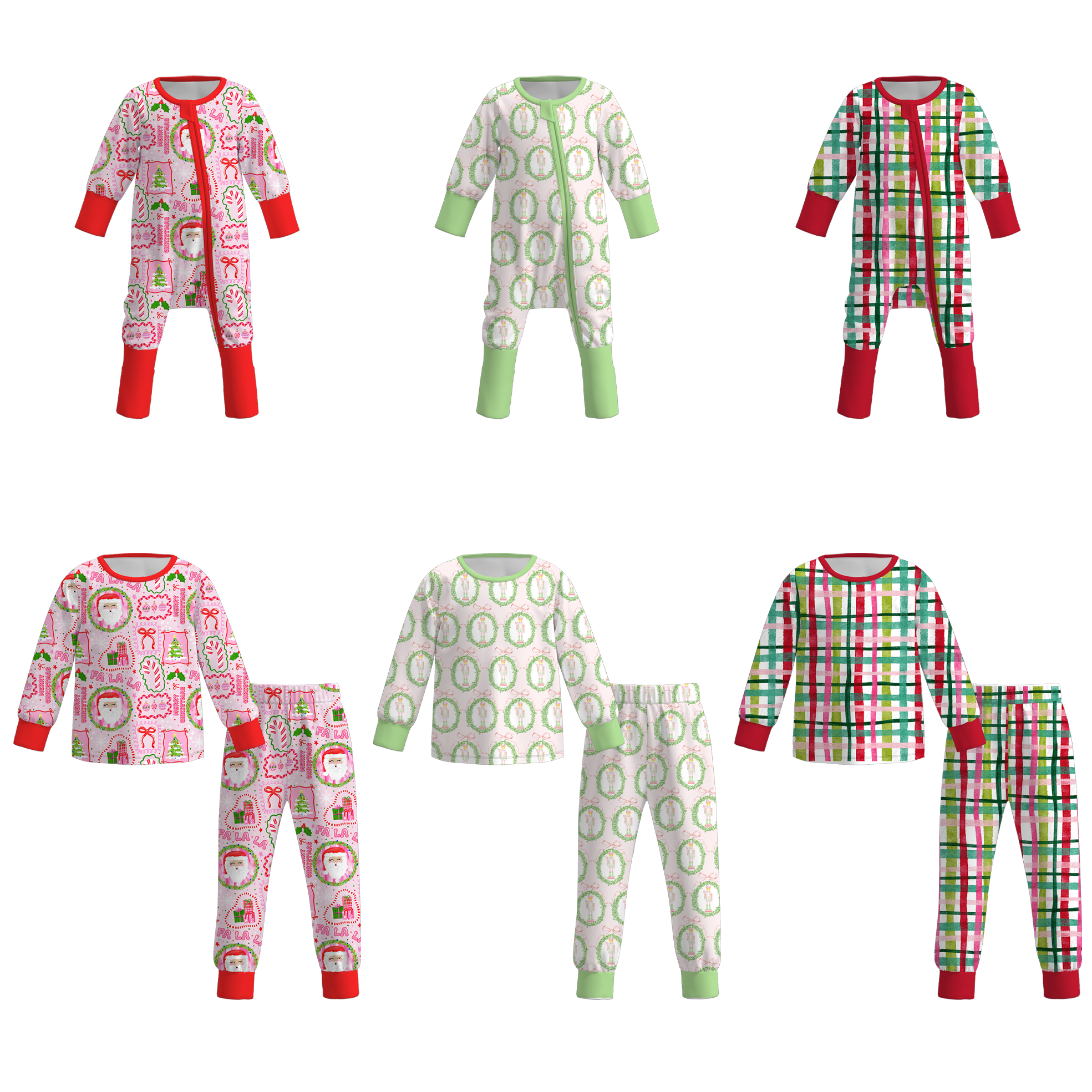 （Pre Order）Sisters Christmas Print Top&Romper