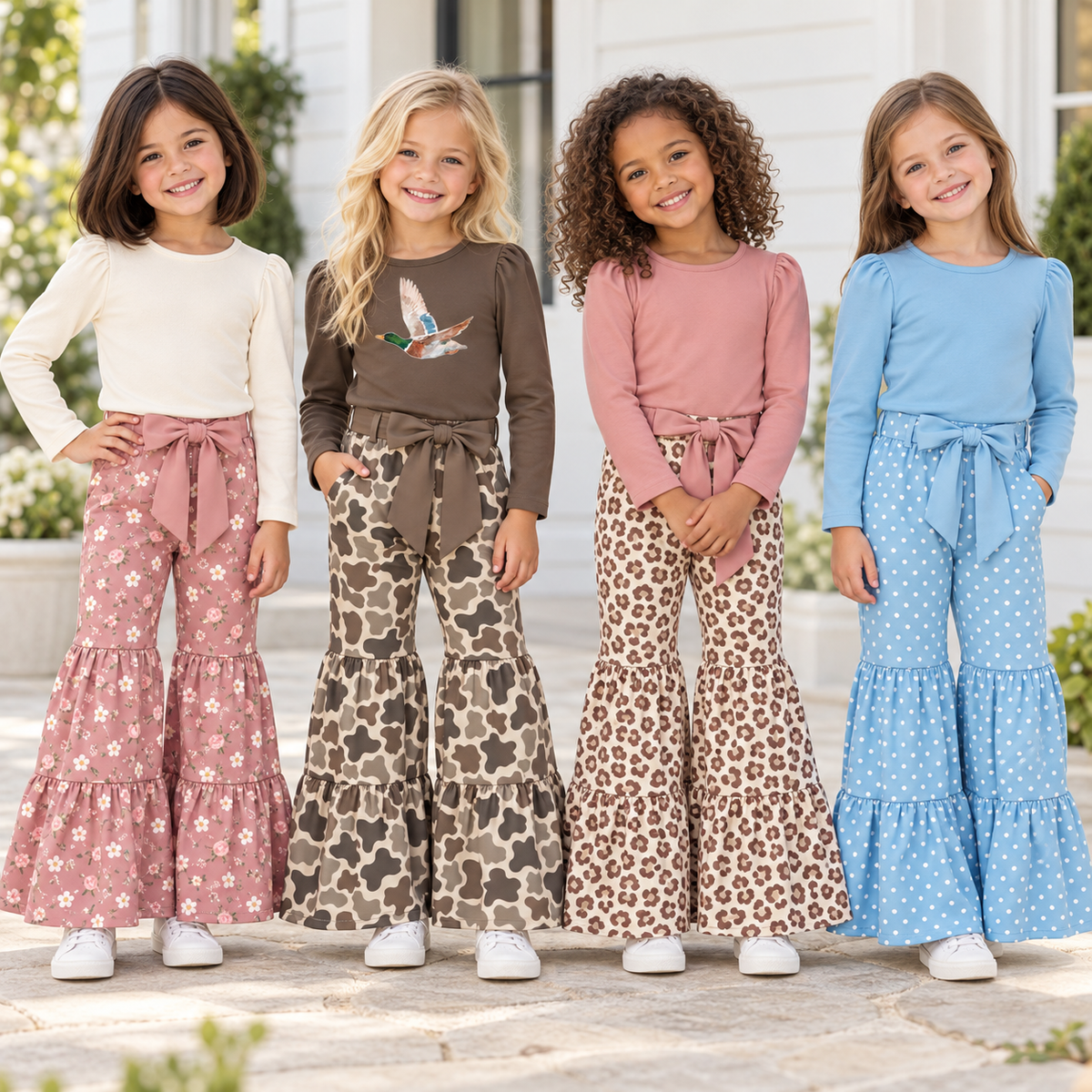 （Weekly Pre-Order）Girls Spring&Summer Print Ruffle Outfit Set（Ends 11.1）