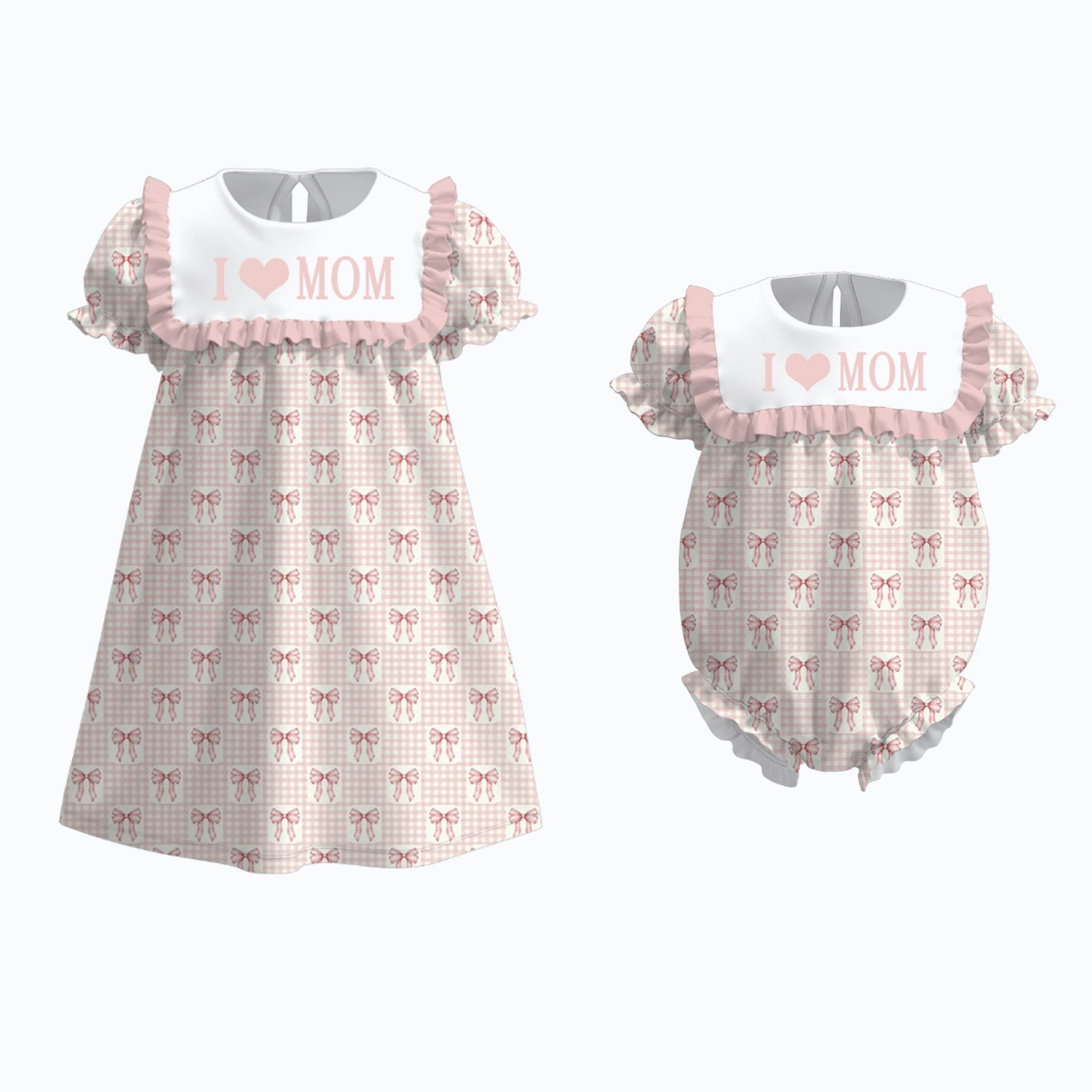（Pre Order）Siblings Spring&Summer I♥MOM Embroidery Dress&Romper