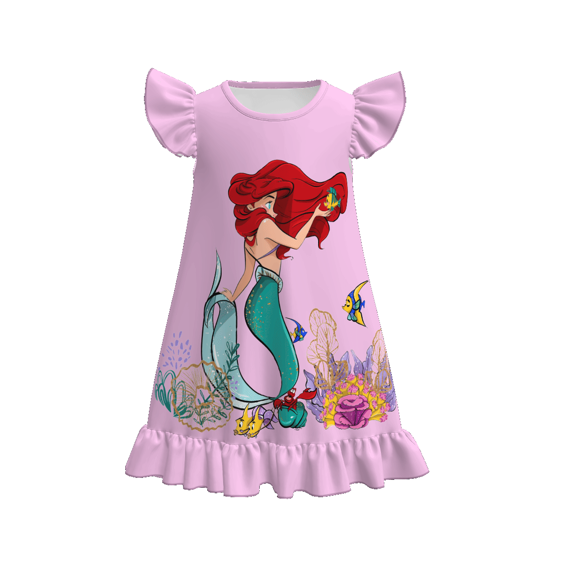 （Pre Order）Girls Spring and Summer Cartoon＆Princess Print Pajamas