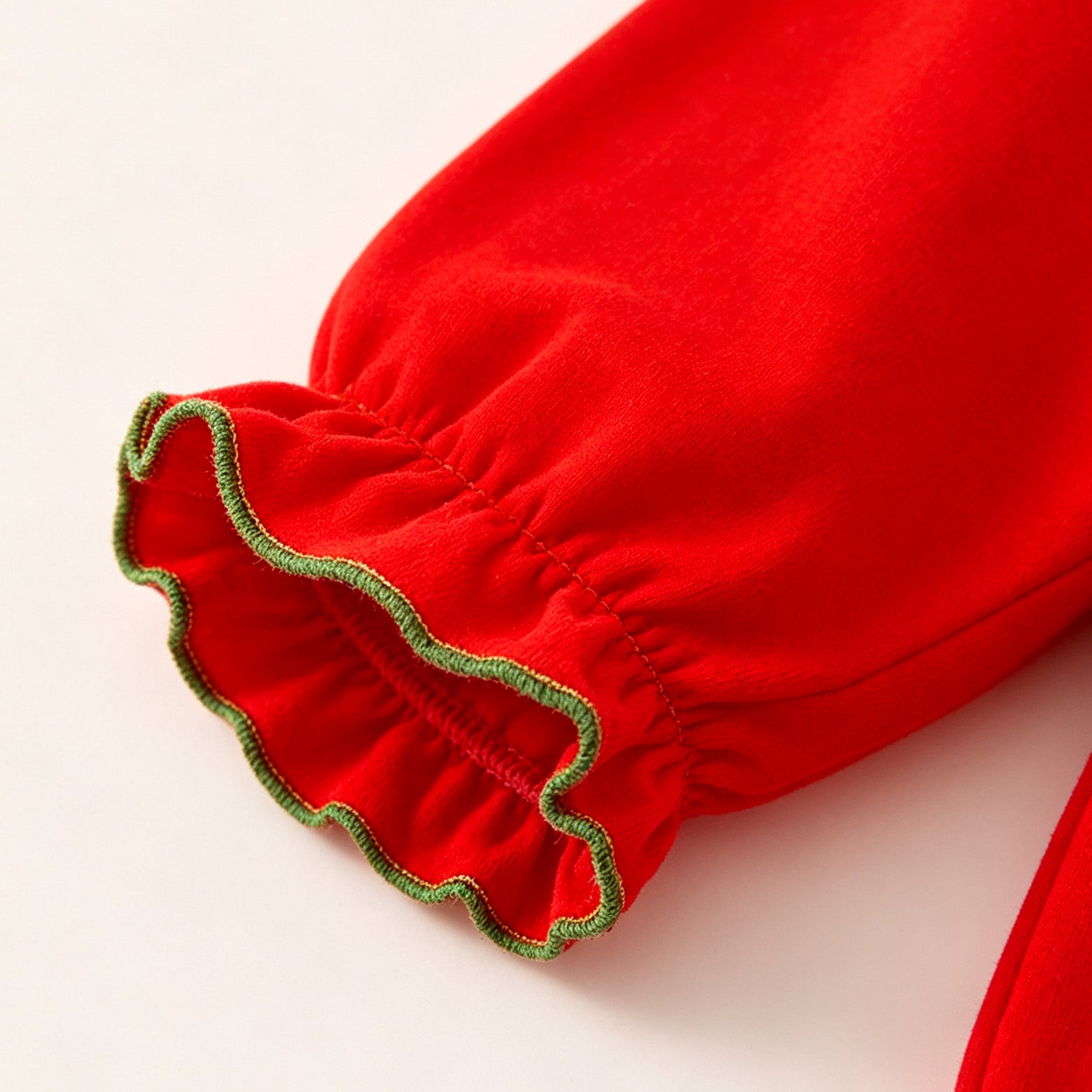 （In Stock）Toddler Girls Christmas Tree Embroidery Cotton Romper