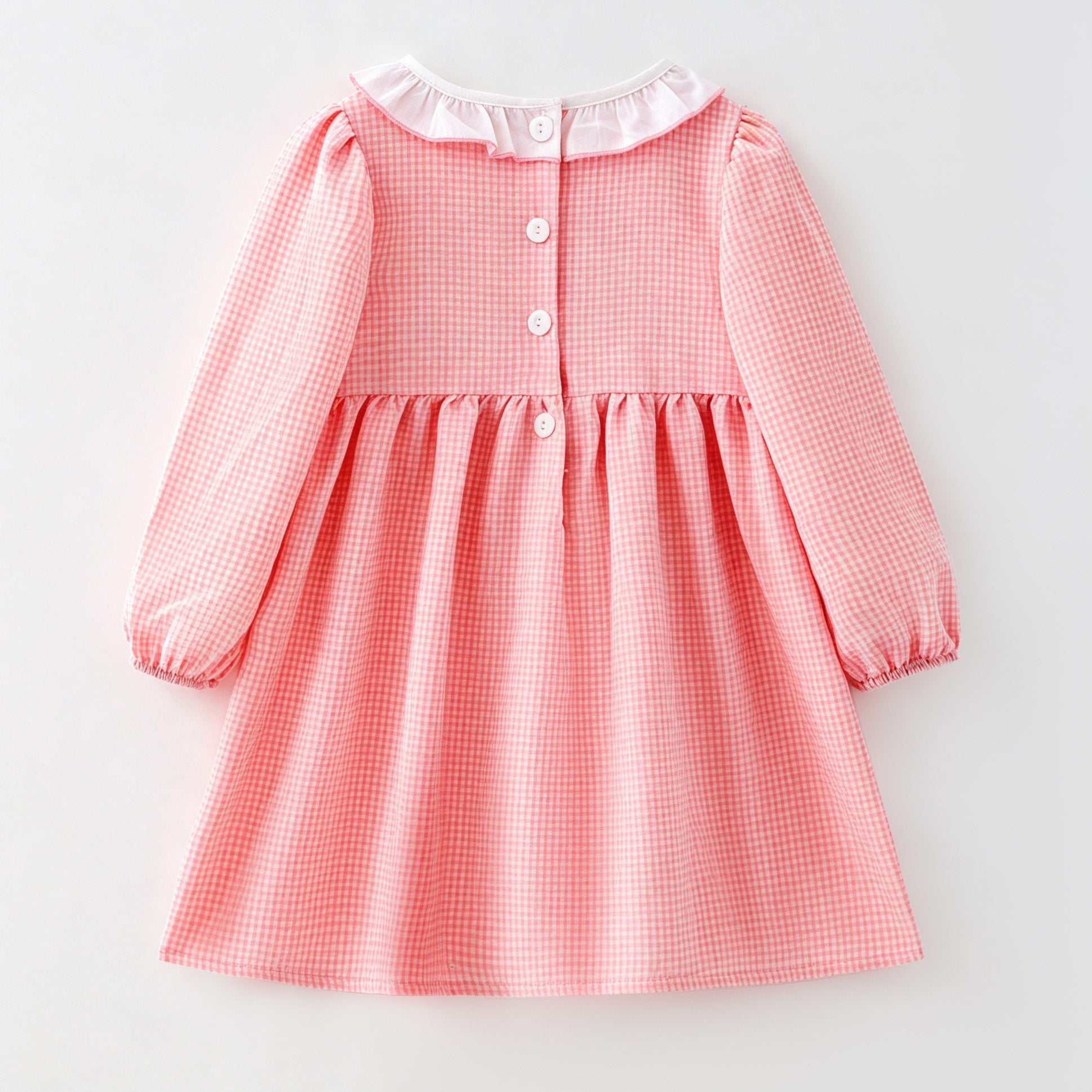 （In Stock）Girls Fall Embroidery Smocked Dress