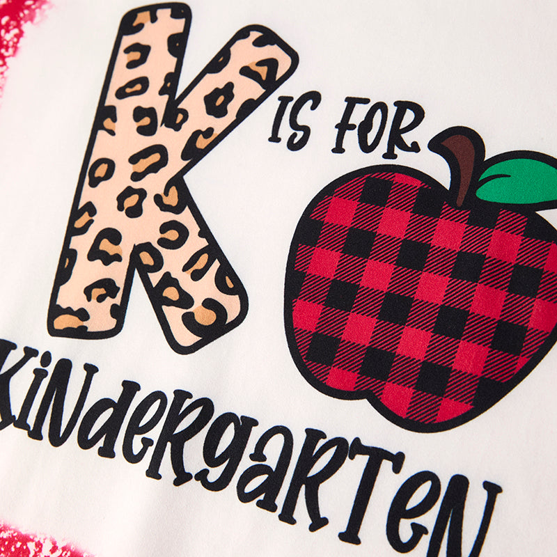 （In Stock）Boys Summer Back To School Print Red Top