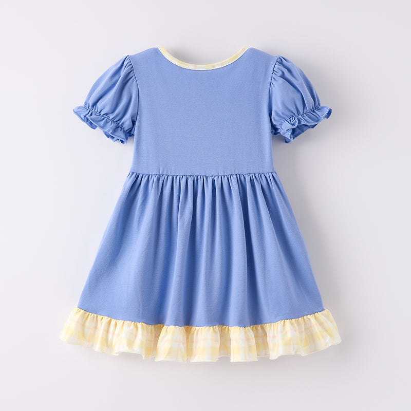 （In Stock）Girls Summer Back To School Crayon Applique Dress