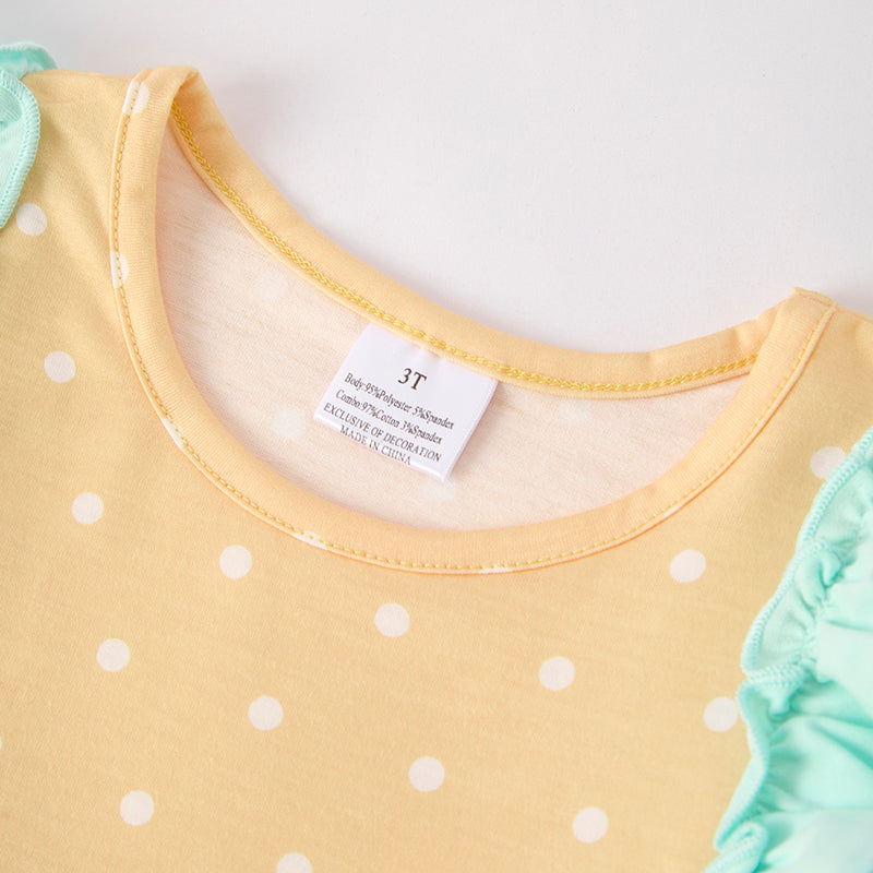 （In Stock）Girls Summer Back To School Print Dress
