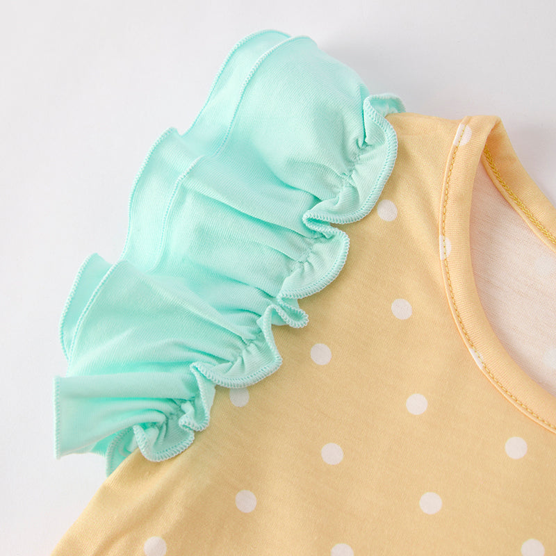 （In Stock）Girls Summer Back To School Print Dress
