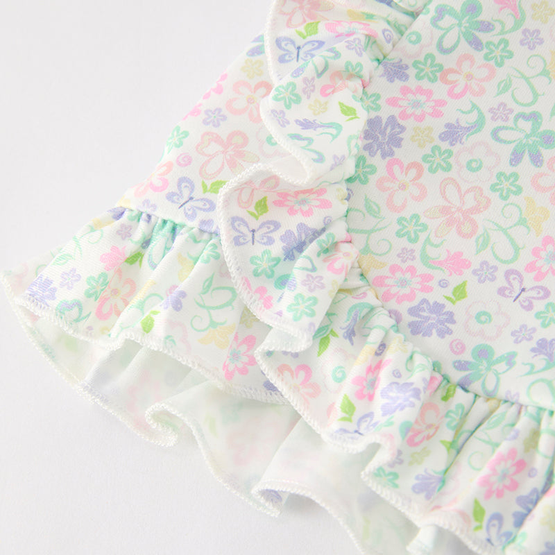（In Stock）Girls Summer Back To School Pencil Applique Shorts Set