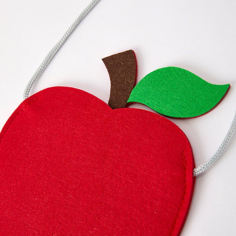 （In Stock）Girls Summer Back To School Apple Embroidery Dress with Bag