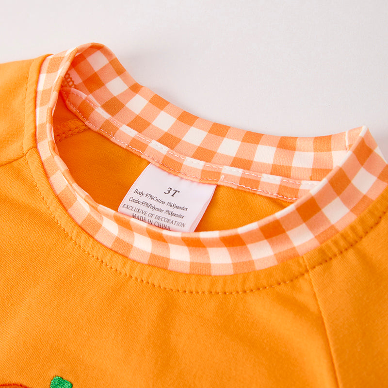 （In Stock）Boys Halloween＆Thanksgiving Pumpkin Chenille Patches Top