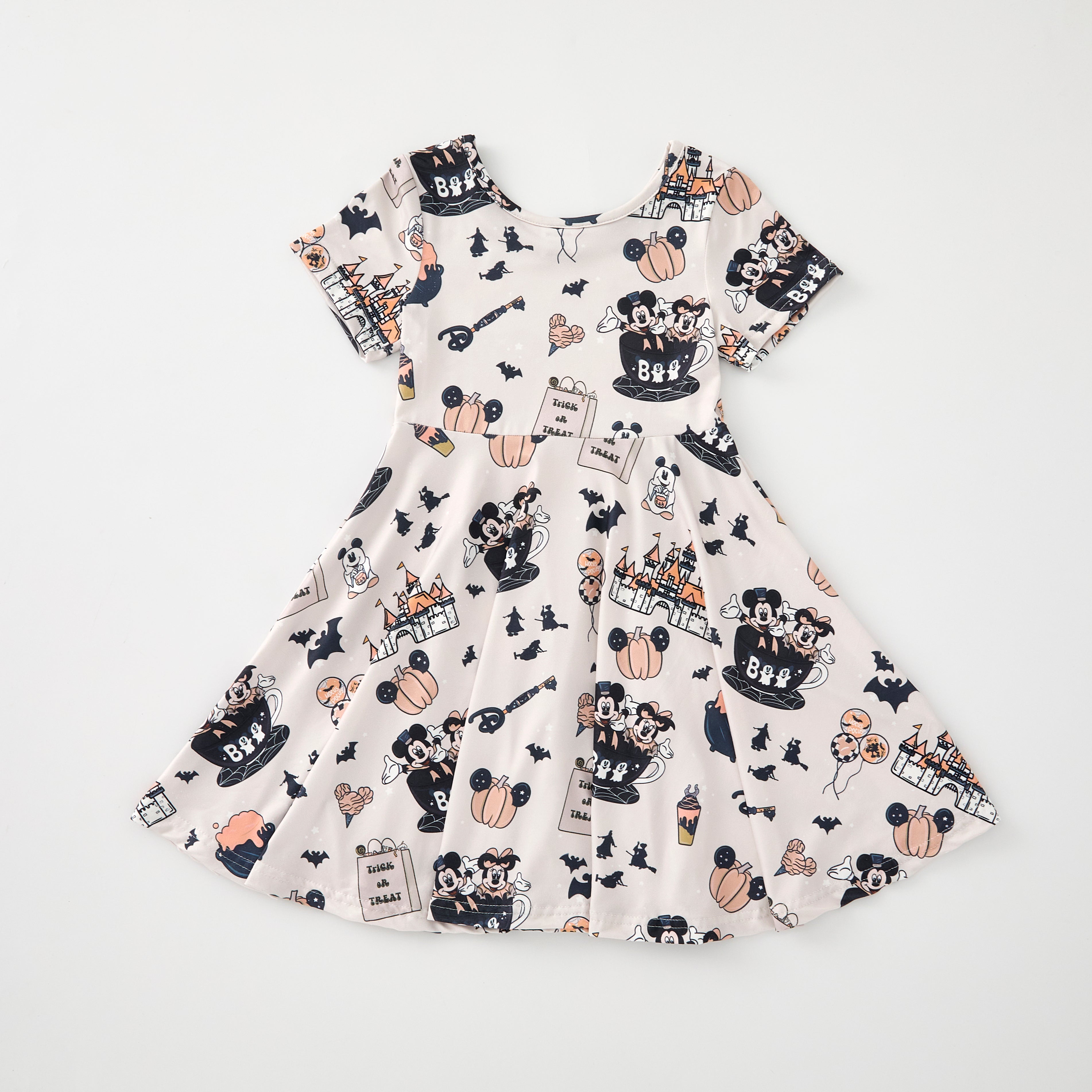 （Pre Order）Girls Cute Cartoon Print Twirl Dress