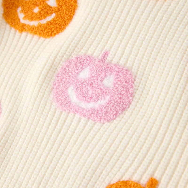 （In Stock）Mommy＆Me Halloween Pumpkin Applique Sweater