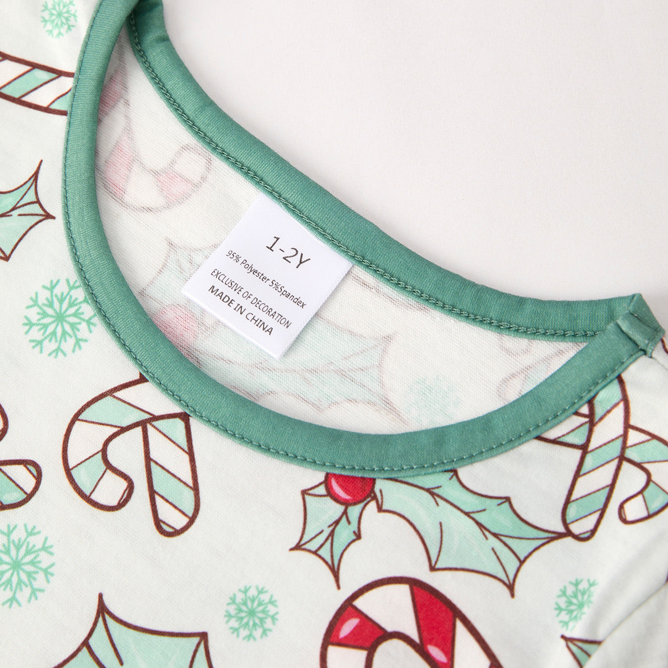 （In Stock）Girls Christmas Santa Claus Print Pajamas 3 pcs