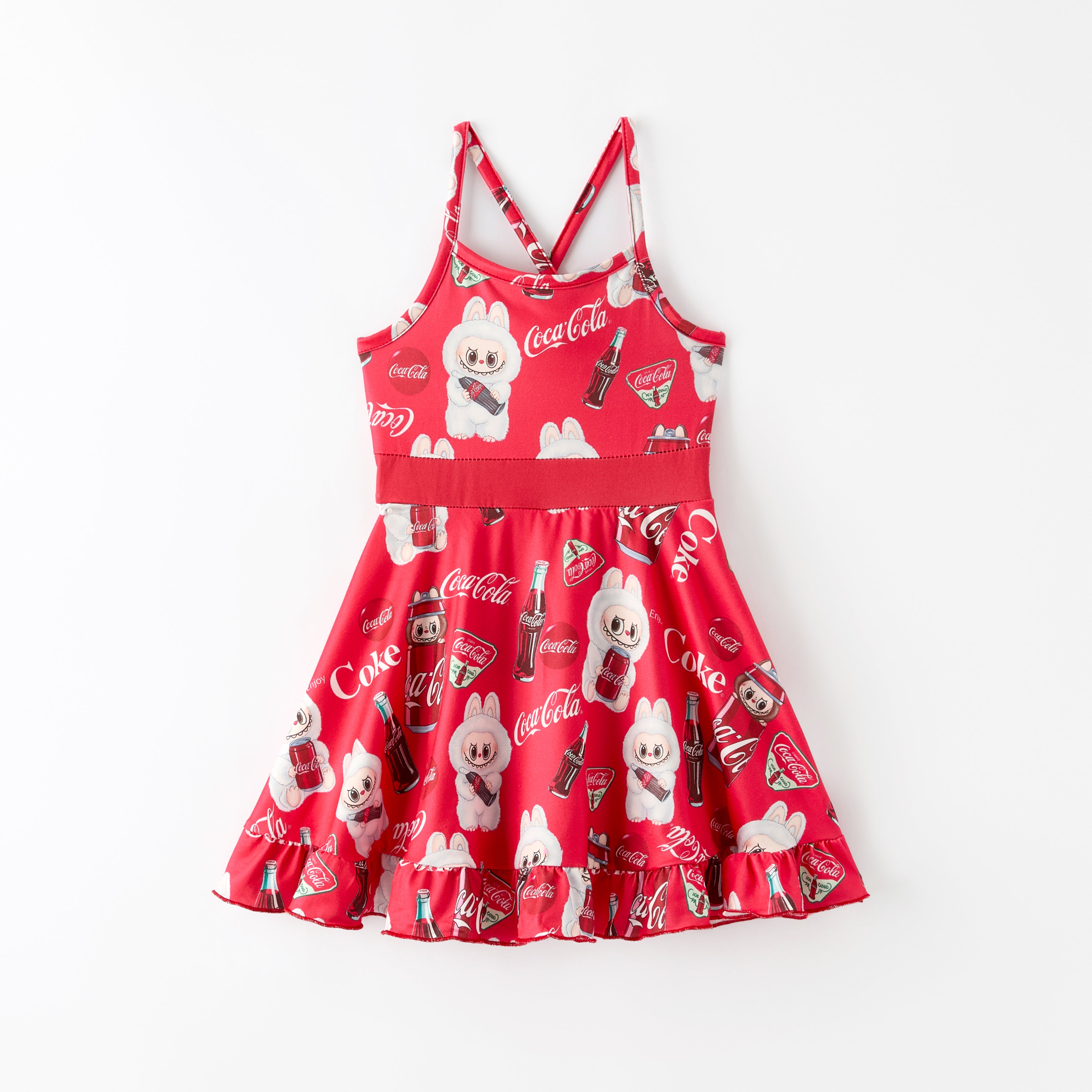 （Pre Order）Girls Summer Cartoon Print Skort Dress