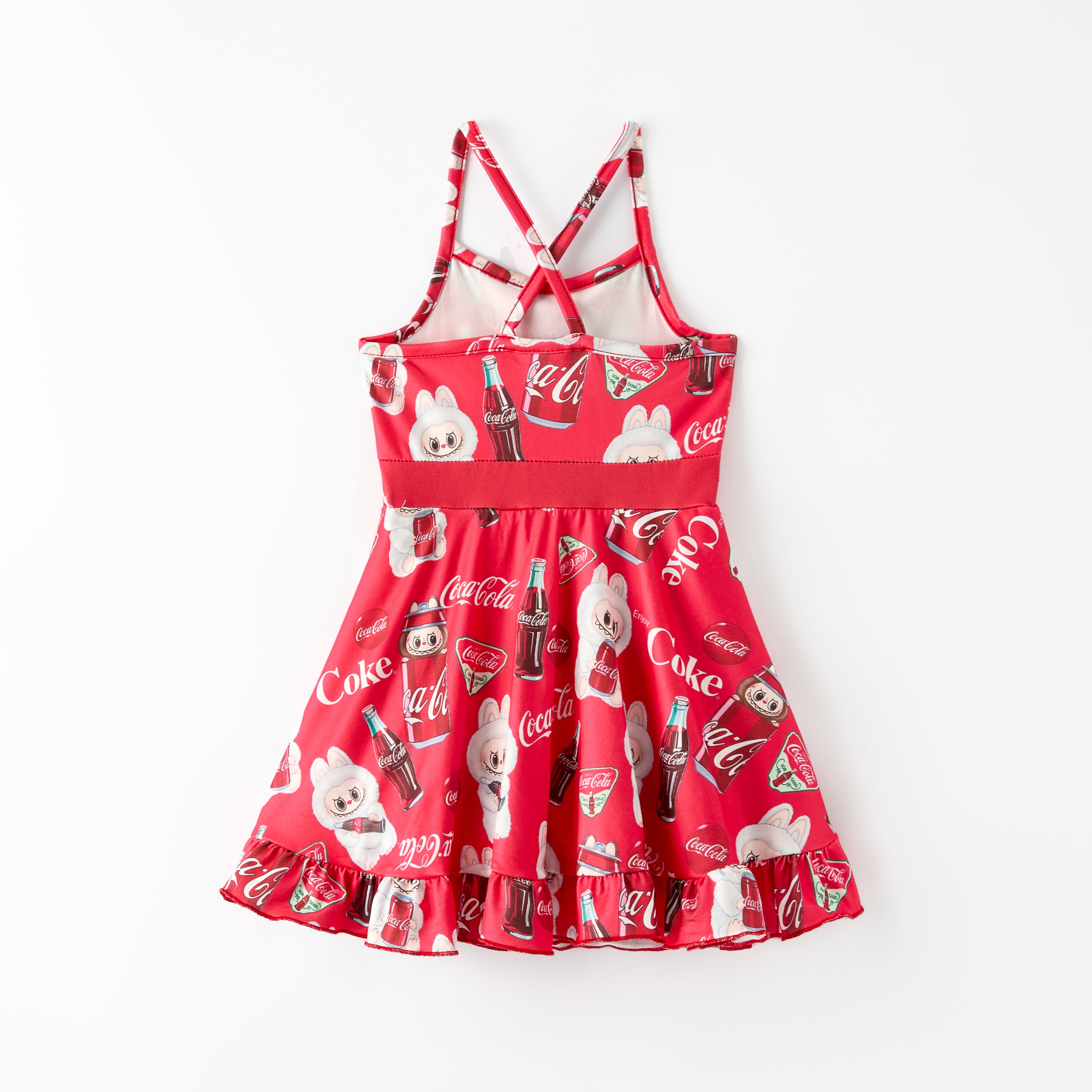 （Pre Order）Girls Summer Cartoon Print Skort Dress
