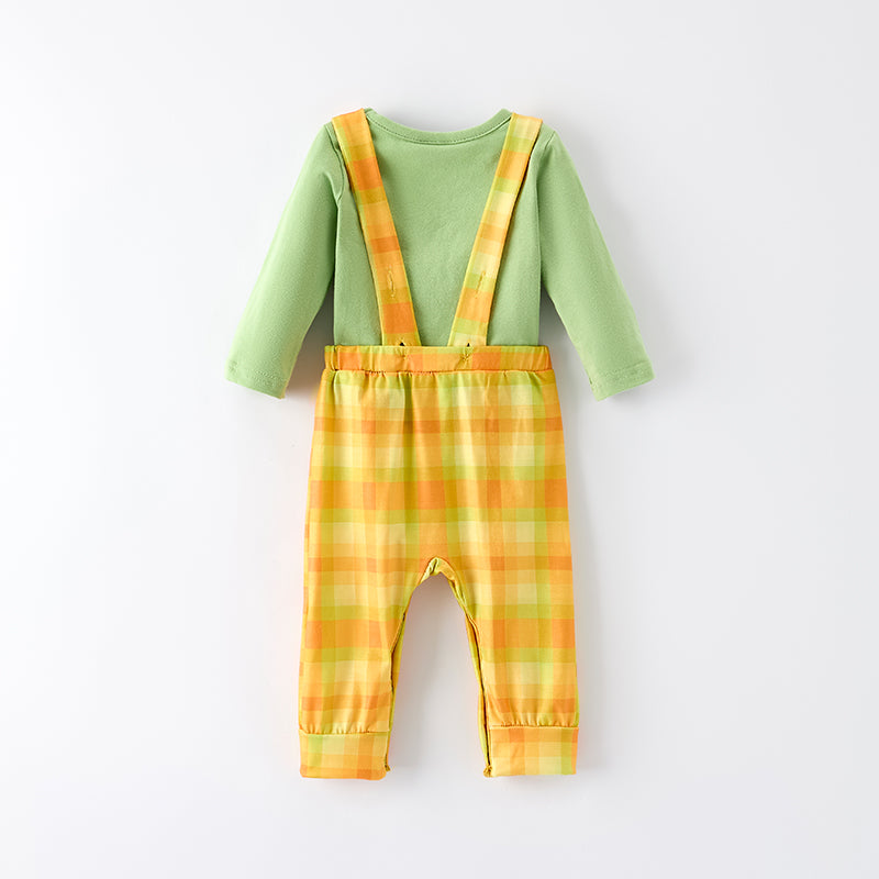 （In Stock）Toddler Boys Thanksgiving Scarecrow Applique Romper