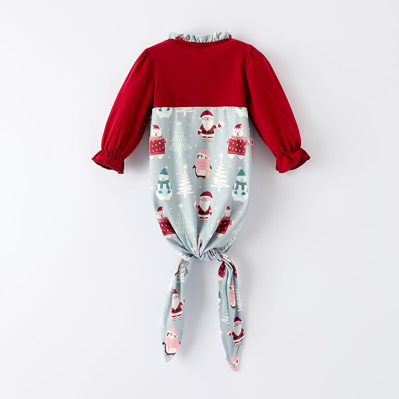 （In Stock）Baby Girls Christmas Print Baby Gown