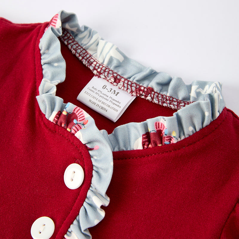 （In Stock）Baby Girls Christmas Print Baby Gown