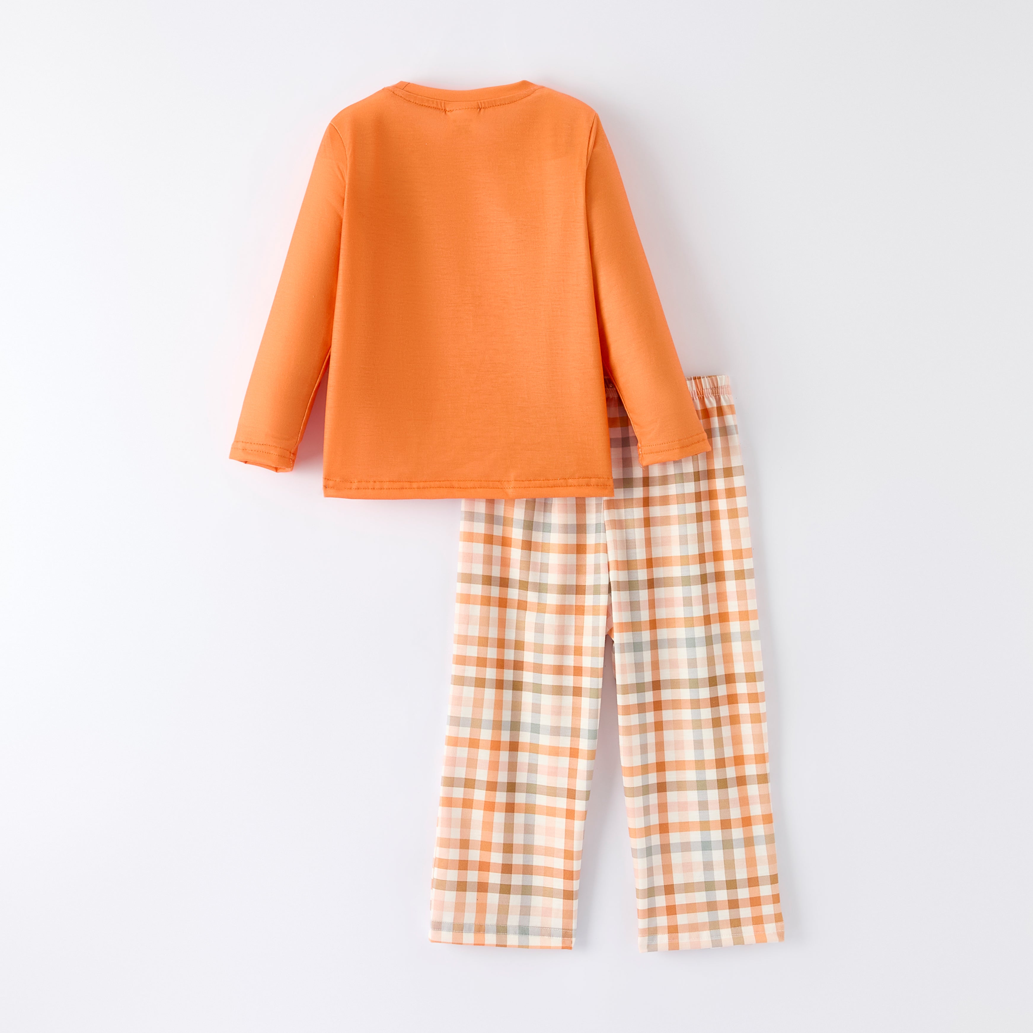（In Stock）Boys Thanksgiving Turkey Embroidery Smocked Outfit Set