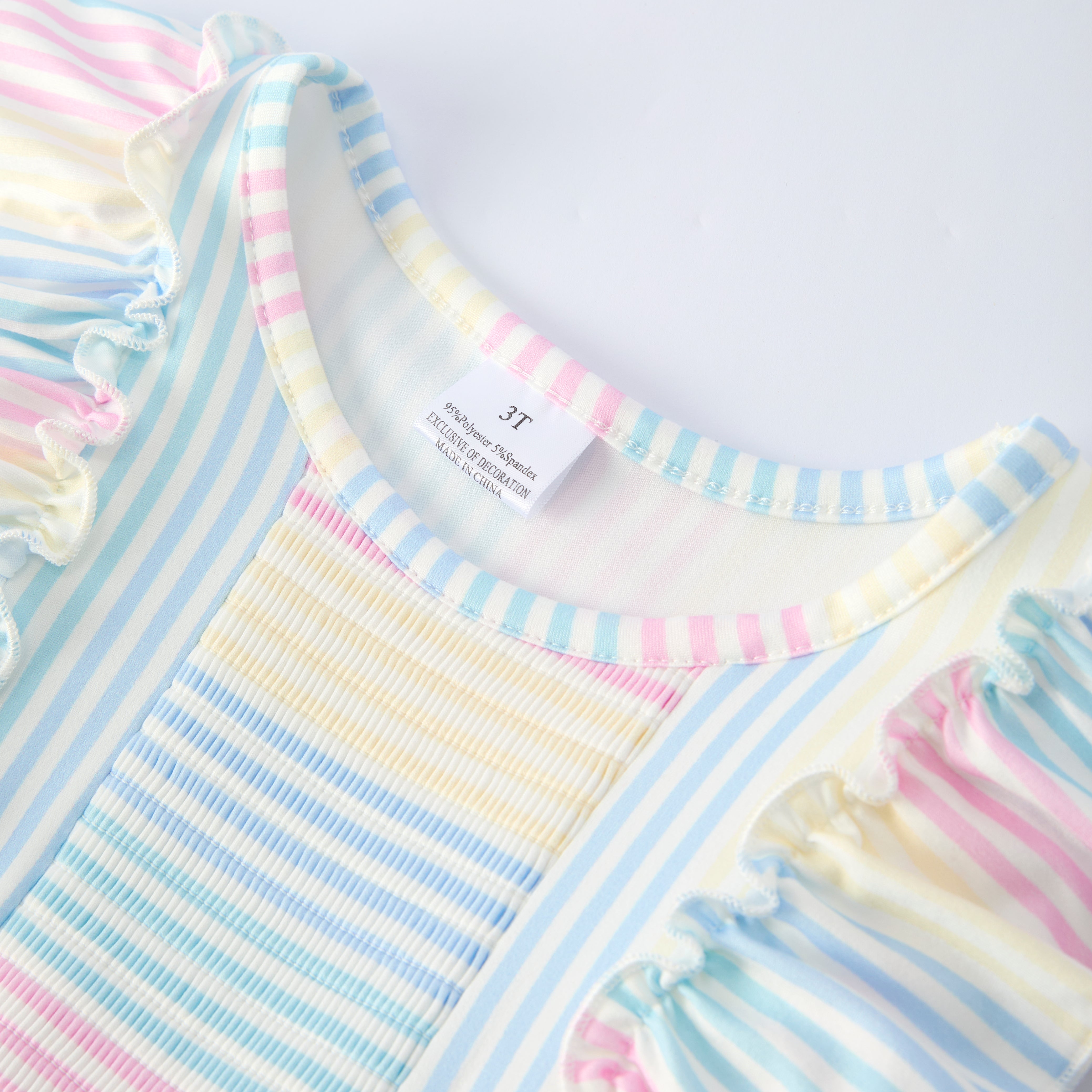 （In Stock）Girls Easter Ruffle Smocked Dress