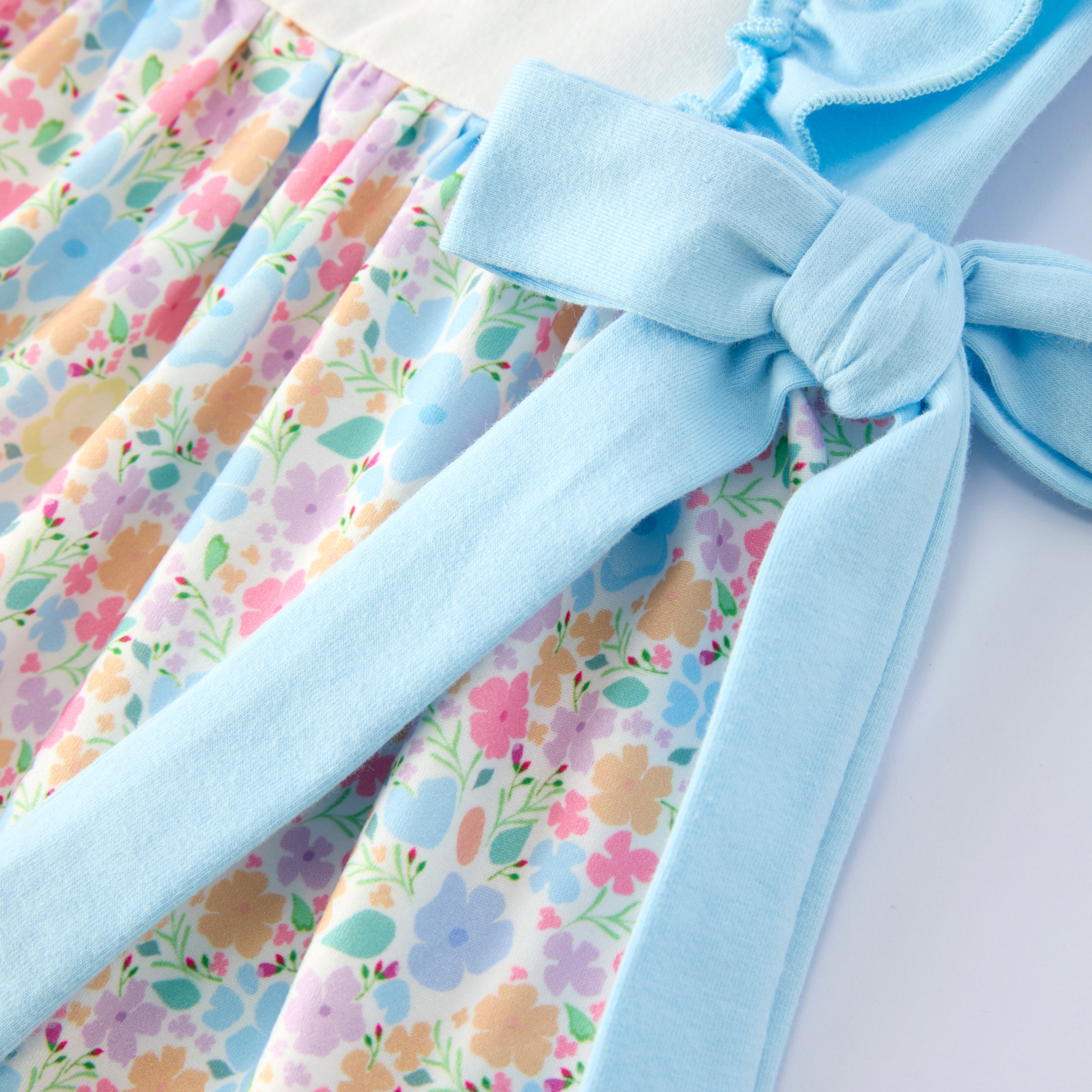 （In Stock）Siblings Easter Cross Applique Dress,Top&Romper