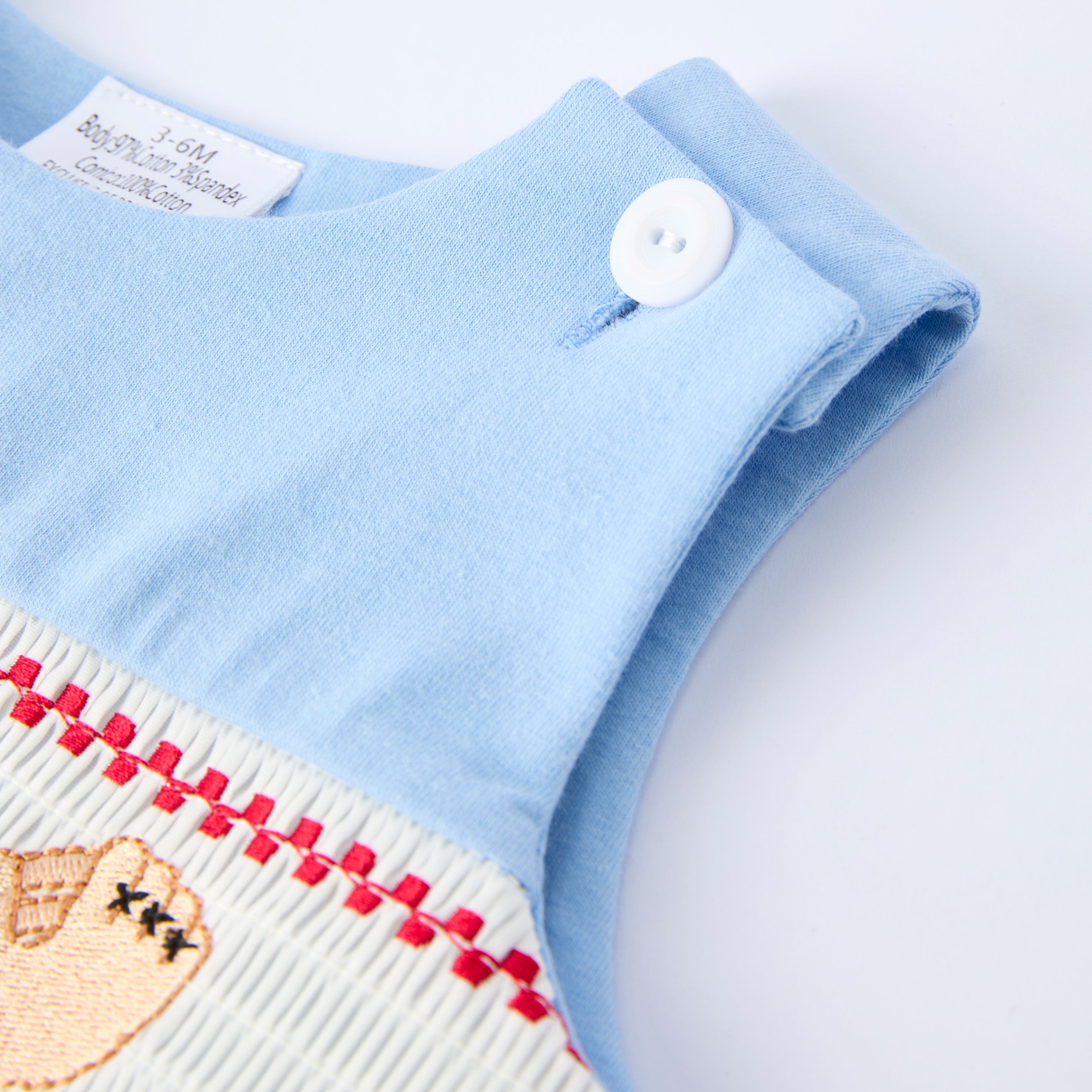 （In Stock）Toddler Boys Baseball Embroidery Smocked Romper