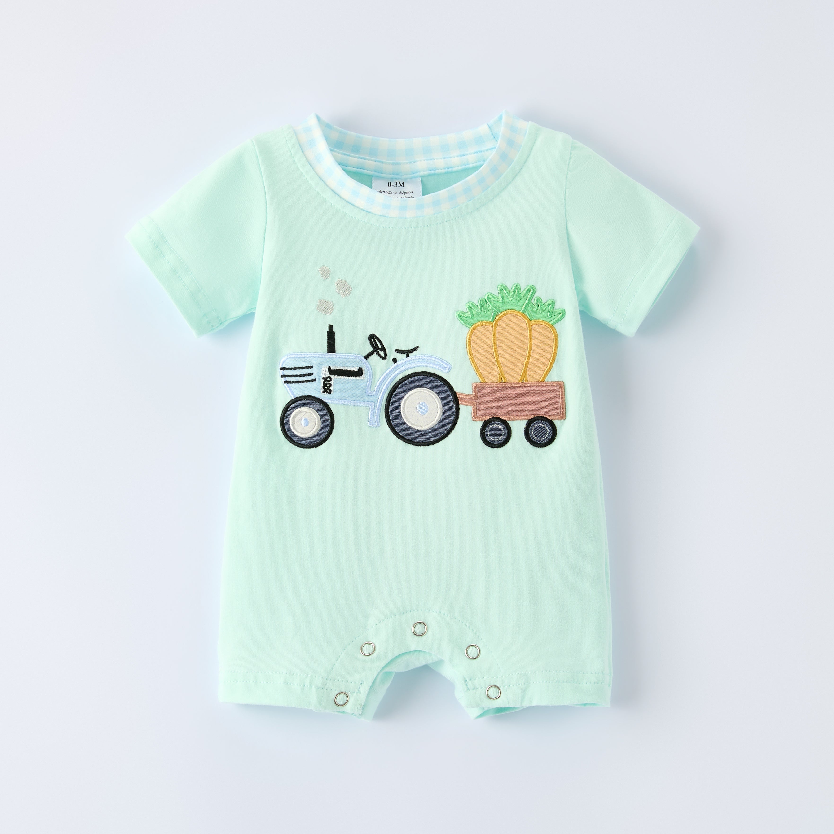 （In Stock）Toddler Boys Easter Applique Cotton Romper