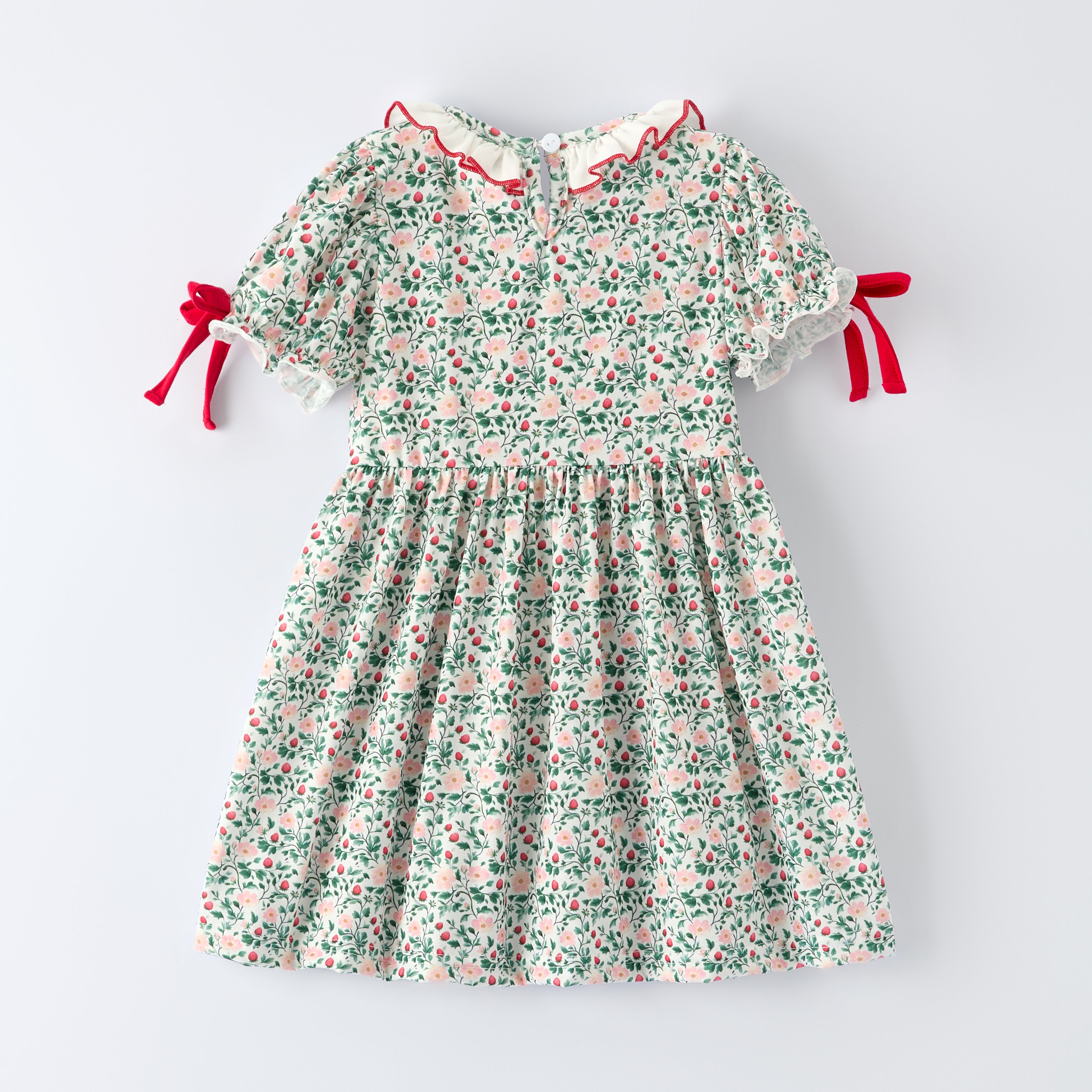 （In Stock）Sisters Spring&Summer Strawberry Chenille Patches Dress&Romper